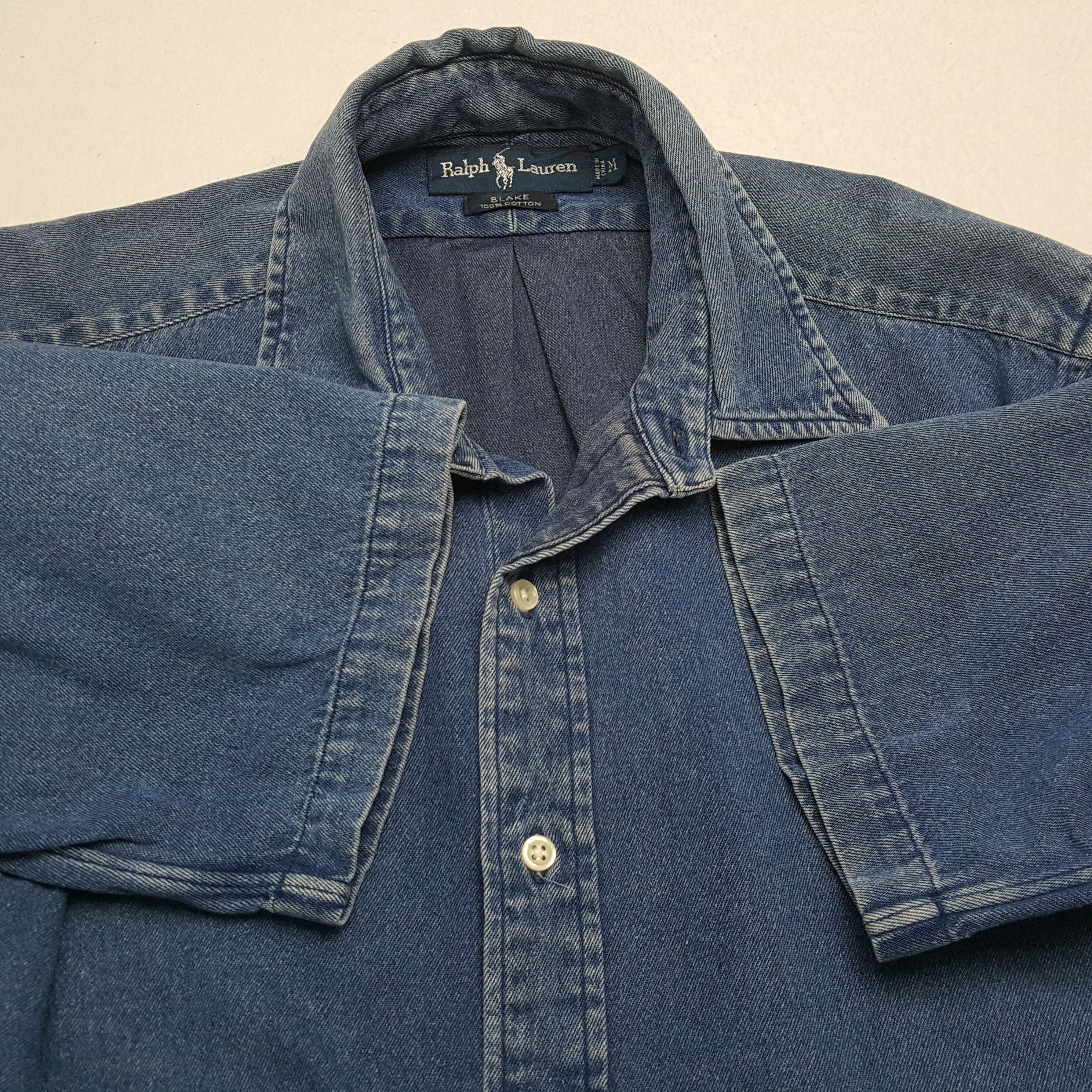 Polo Ralph Lauren × Vintage Vintage POLO by RALPH LAUREN Fashion Brand Denim Shirts Size US M / EU 48-50 / 2 - 6 Thumbnail