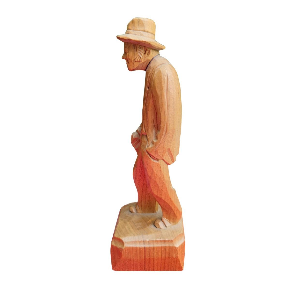 Vintage Paul-Émile Caron Hand Carved Wooden Old man Sculpture Size ONE SIZE - 4 Thumbnail