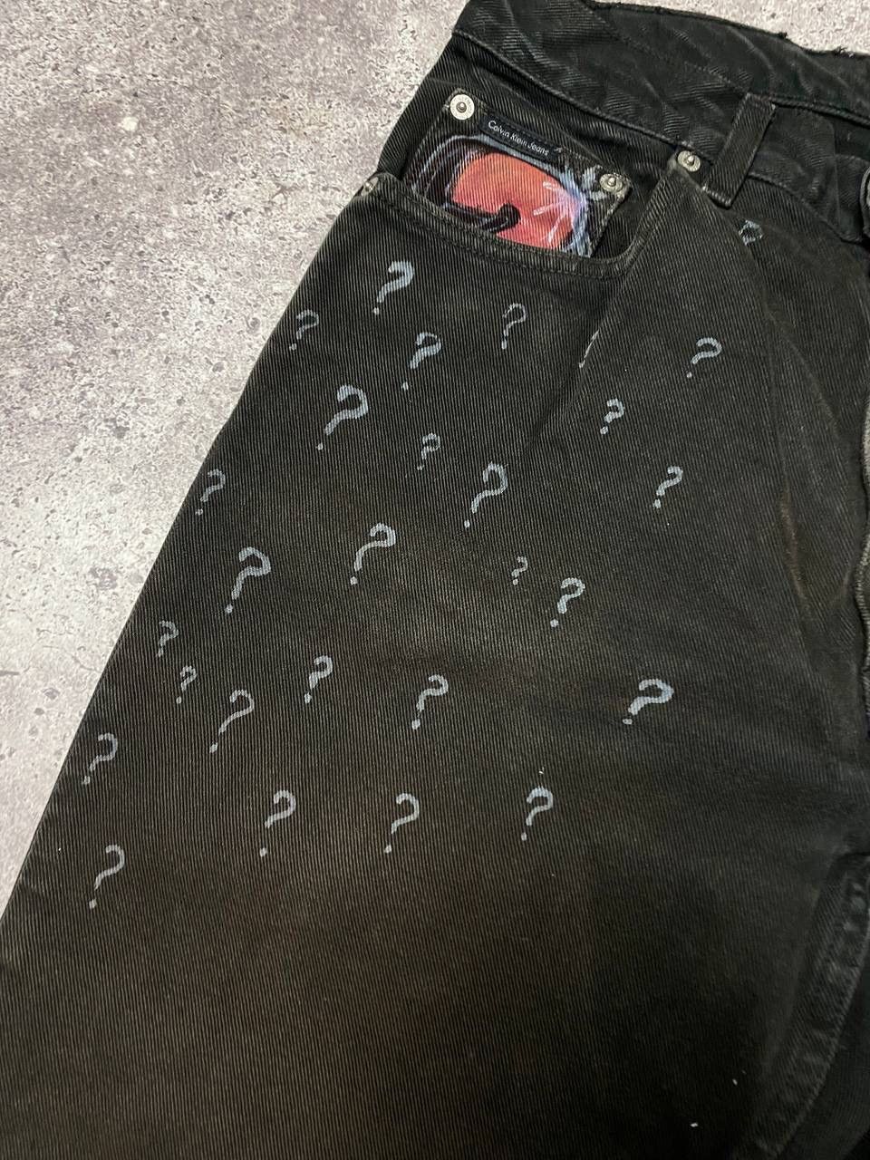 Calvin Klein × Vintage Crazy Custom Baggy Calvin Klein Pants Denim Distressed Y2K Size US 31 - 11 Thumbnail