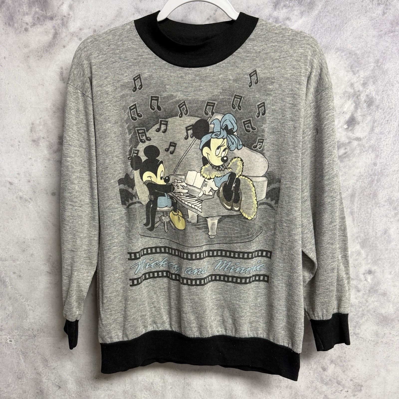 Disney Vintage 80s Disney Mickey Minnie Mouse Sweatshirt Medium Size US M / EU 48-50 / 2 - 1 Thumbnail
