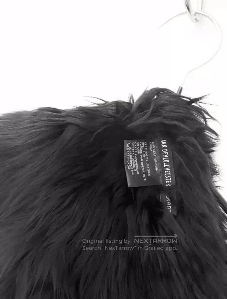 Ann Demeulemeester Black Fur Vest with Unique Design. Size US M / EU 48-50 / 2 - 4 Thumbnail