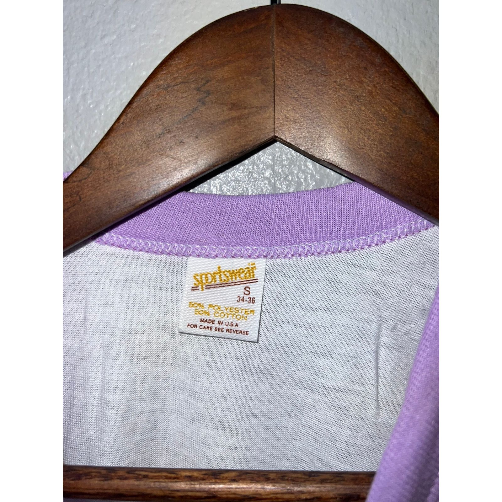 Other 80s Women's Sportswear White Purple Crop Top Shirt Women S Size S / US 4 / IT 40 - 5 Thumbnail