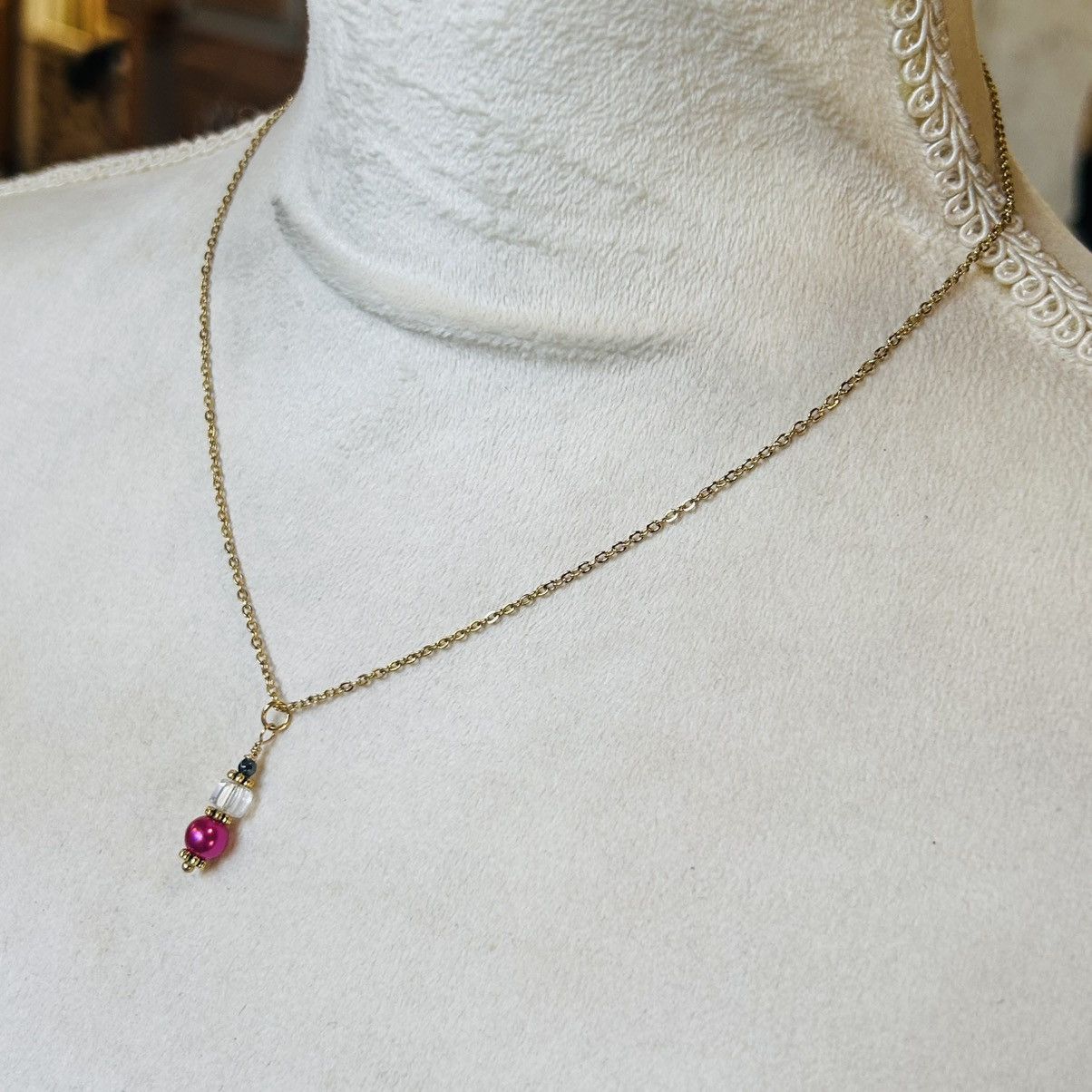 Handmade Handcrafted elegant pearl art glass crystal bead set Size ONE SIZE - 6 Thumbnail
