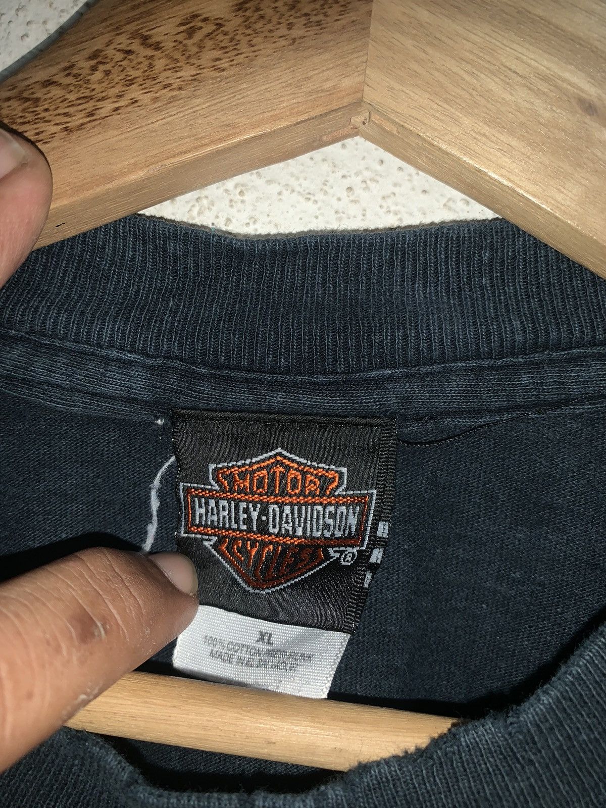 Vintage Vintage 08’s Harley Davidson Flames distressed Size US XL / EU 56 / 4 - 4 Thumbnail