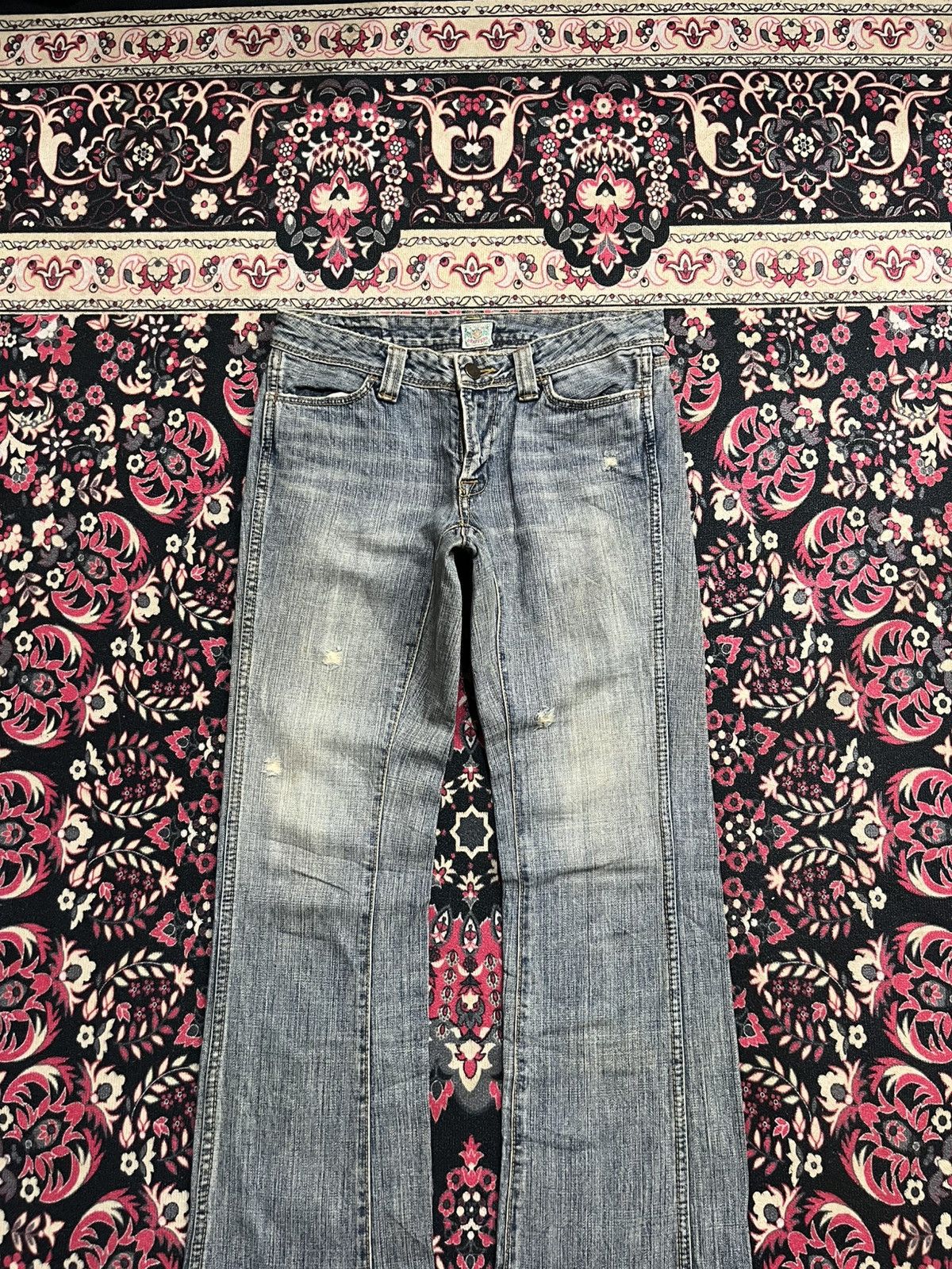 Japanese Brand Vintage Japanese Brand Brappers Grey Washed Flare Jeans Size 28" / US 6 / IT 42 - 3 Thumbnail