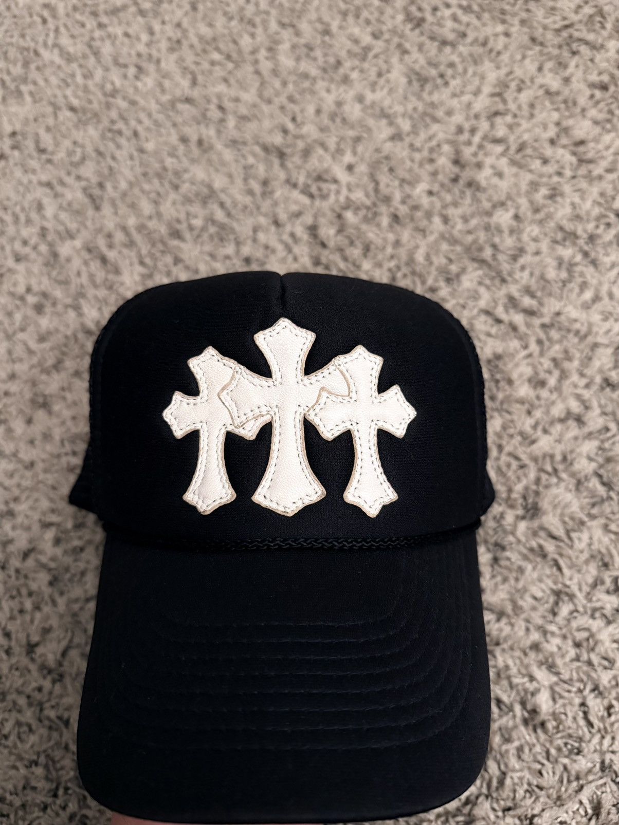 Chrome Hearts 2003 Chrome Hearts Cemetery Triple Cross Mesh Trucker Hat Size ONE SIZE - 1 Thumbnail