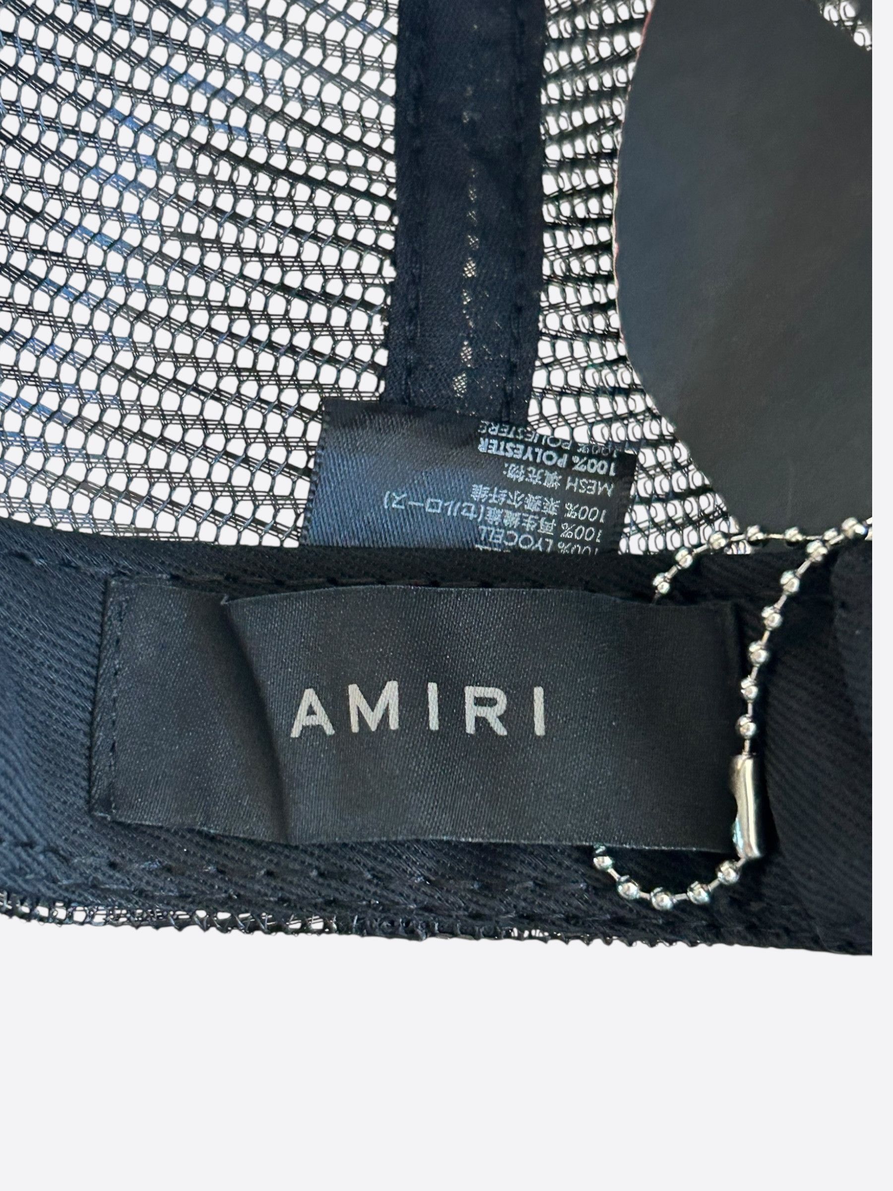 Amiri Amiri Black & Blue Logo Trucker Hat Size ONE SIZE - 5 Thumbnail