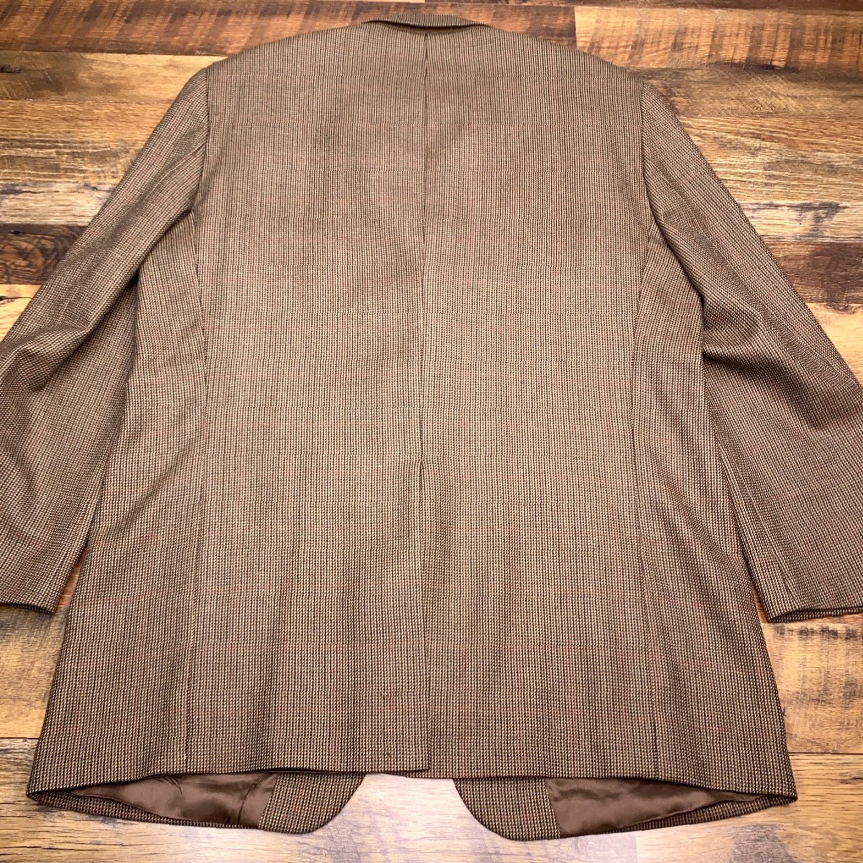 Chaps VINTAGE Chaps Ralph Lauren Sport Coat Blazer Wool Brown Notch Lapel Single-Breasted 50 Big & Tall Extra Long Mens Size 50R - 2 Thumbnail