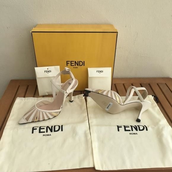 Fendi New Authentic FENDI Colibri Lite Mixed Media Pump","descript Size US 6 / IT 36 - 4 Thumbnail