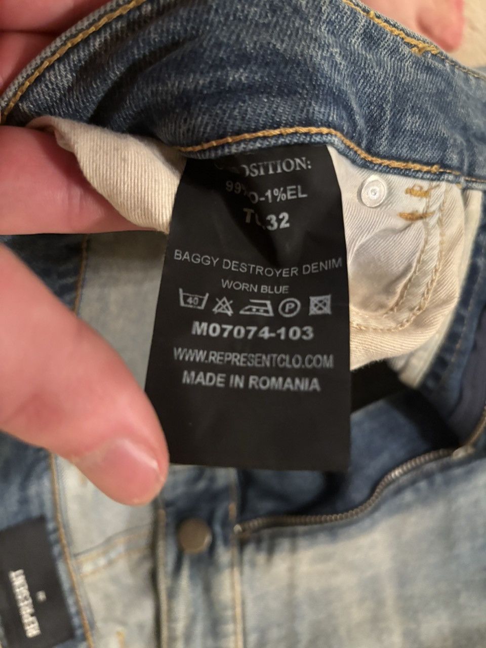 Represent Clo. Represent Destroyer Denim - 32 Size US 32 / EU 48 - 4 Thumbnail