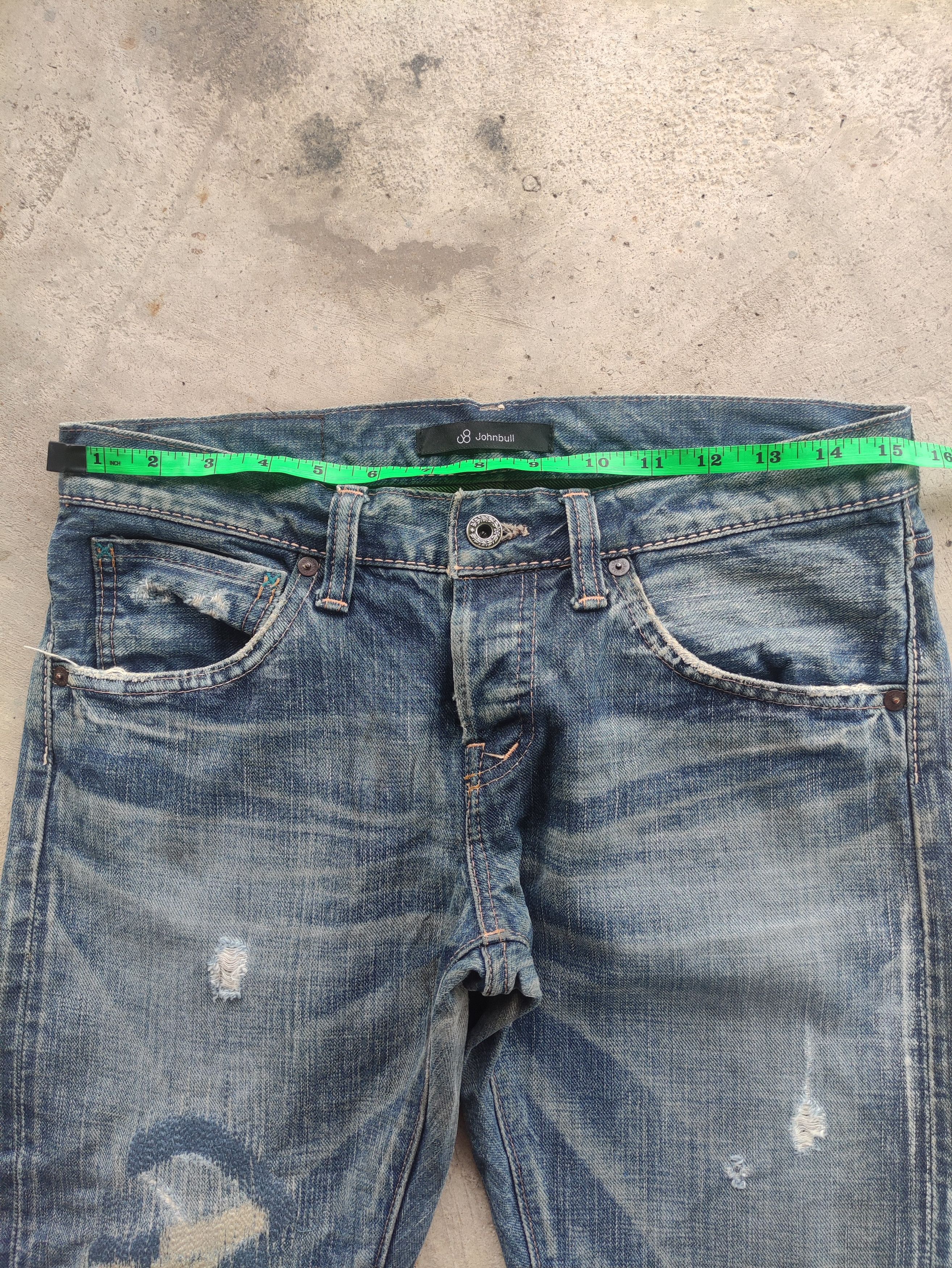 Johnbull Vintage Johnbull Selvedge Jean Distressed Faded Denim Size 32" / US 10 / IT 46 - 6 Thumbnail
