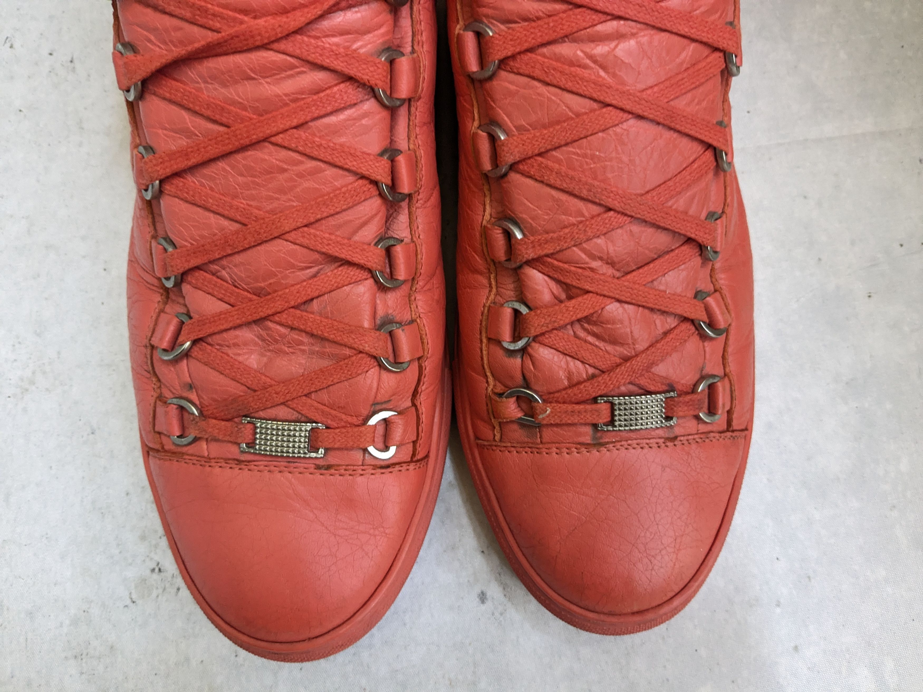 Balenciaga Balenciaga Arena Sneakers Orange High Tops Leather Size US 11 / EU 44 - 5 Thumbnail
