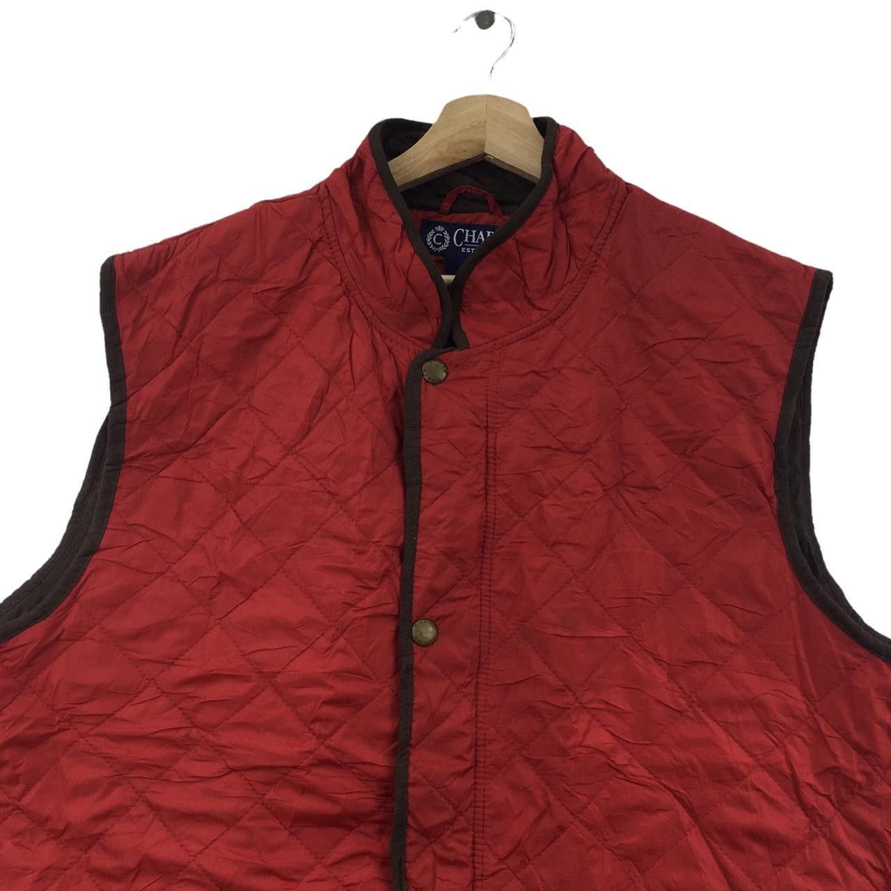 Chaps Ralph Lauren Vtg 90’ CHAPS RALPH LAUREN Quilted Vest Jacket Sweater Size US XXL / EU 58 / 5 - 2 Thumbnail