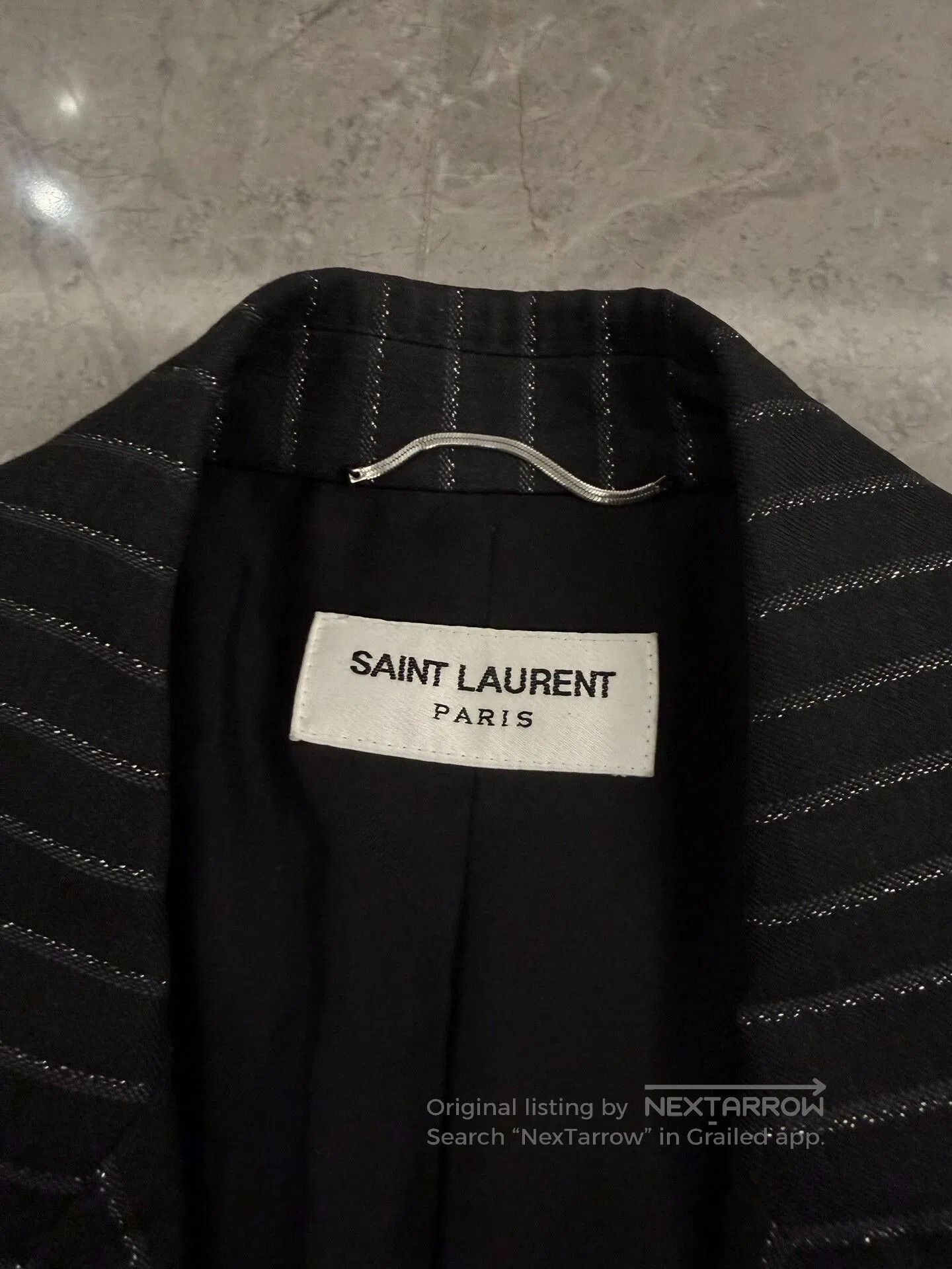 Saint Laurent Paris Saint Laurent Classic Silver Stripe Suit. Size US S / EU 44-46 / 1 - 4 Thumbnail