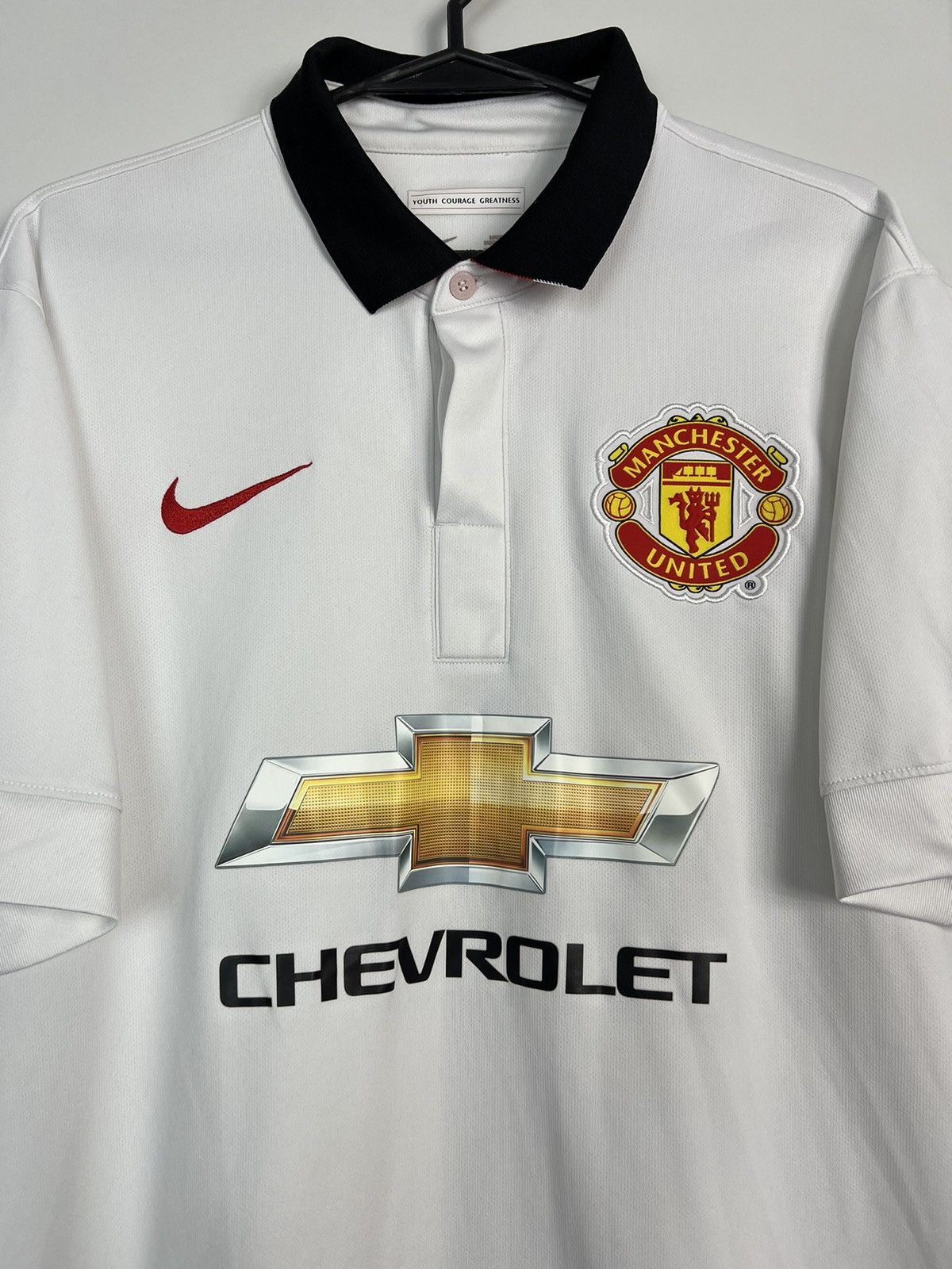 Nike Nike Manchester United 2014/2015 Soccer Jersey White Size US L / EU 52-54 / 3 - 2 Thumbnail