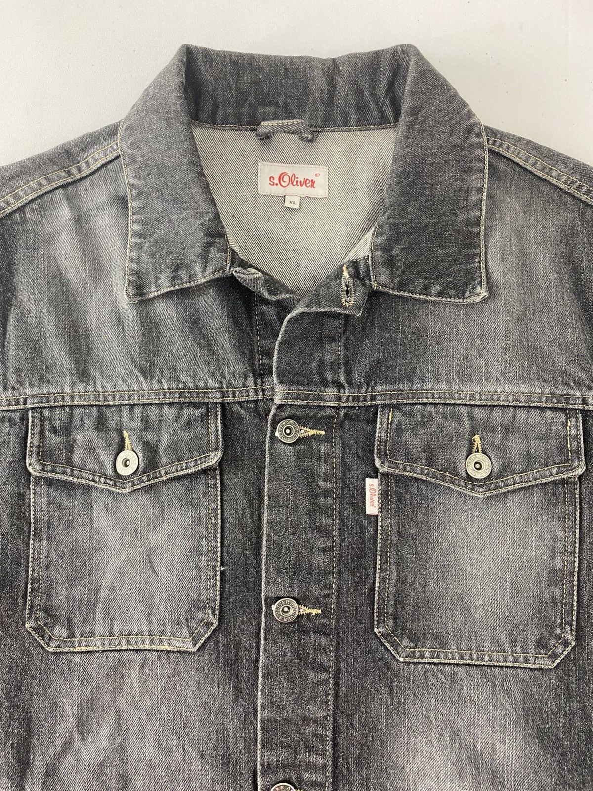 s.Oliver Hype S.Oliver Black Denim Jeans Trucker Jacket Size US XL / EU 56 / 4 - 4 Thumbnail