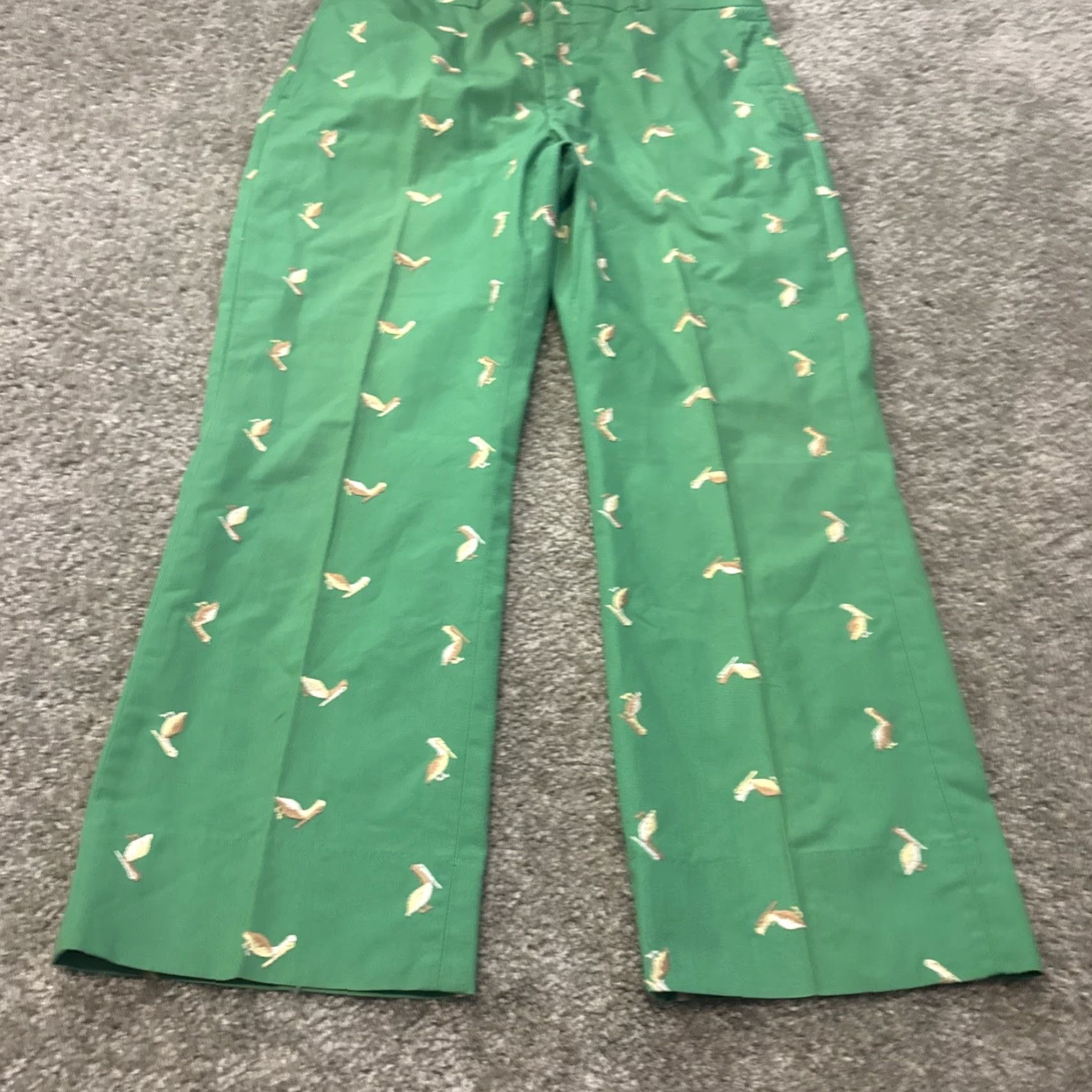 Vintage VINTAGE Allen Collins Embroidered All Over Print Green Golf Pants Mens 36 Chino 28 Inseam Size US 36 / EU 52 - 4 Thumbnail