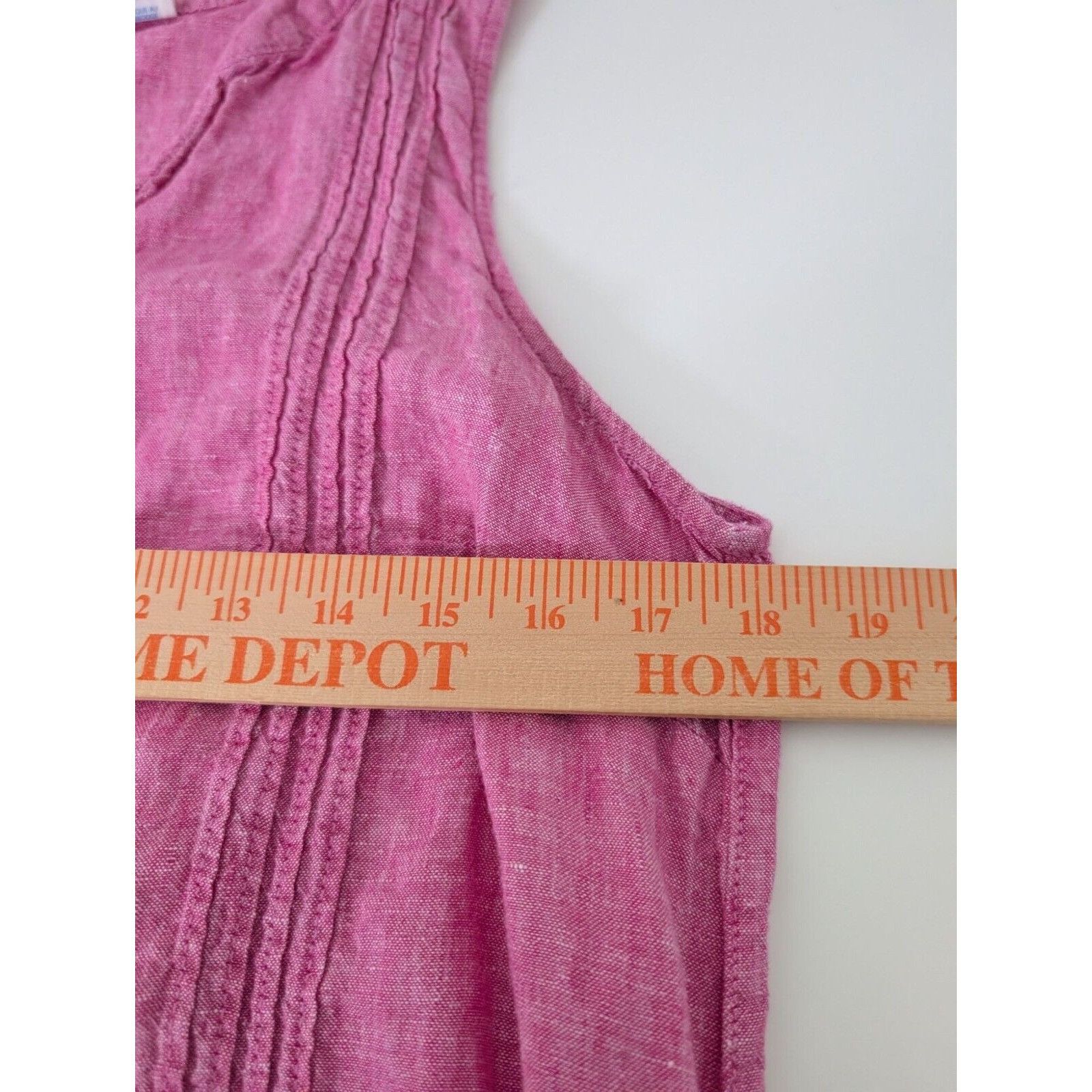 Designer Sigrid Olsen Linen Dress Womens Size Large Pink Sleeveless Size L / US 10 / IT 46 - 8 Thumbnail