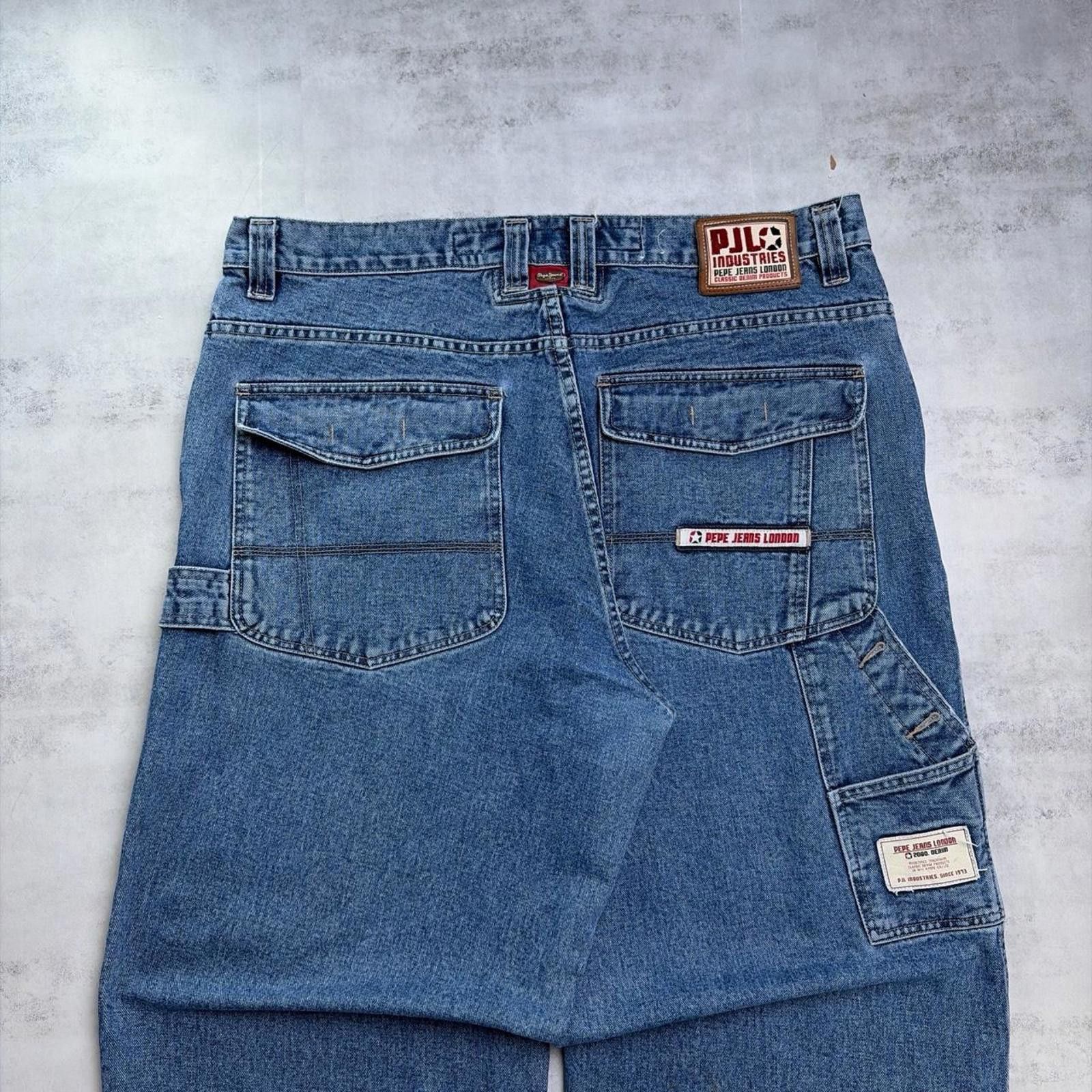 Pepe Jeans Y2K Pepe Jeans London Grunge Baggy Carpenter Denim Jeans Size US 38 / EU 54 - 3 Thumbnail