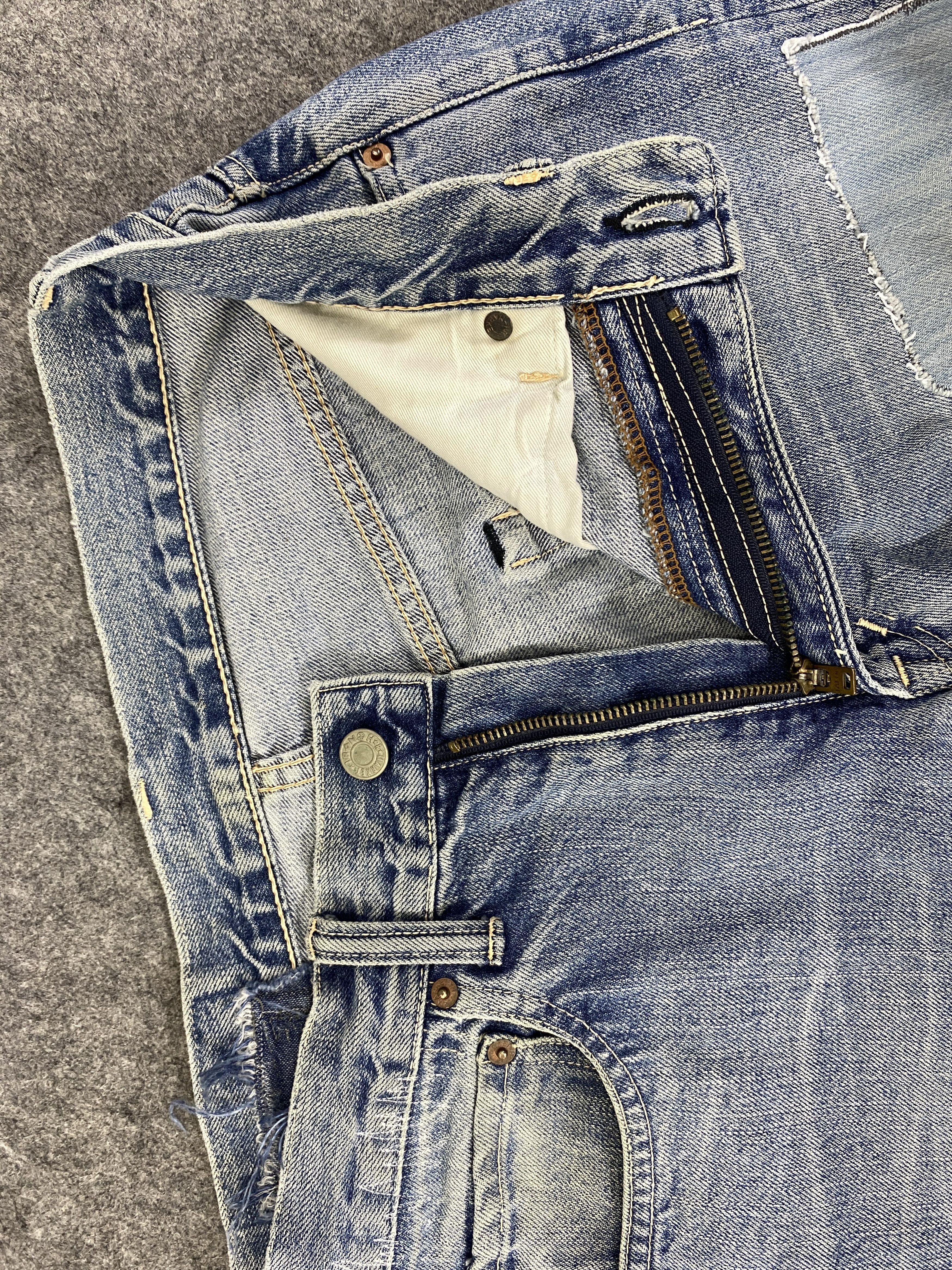 If Six Was Nine Vintage Blue Blue Patchwork Jeans 30x31 - JN3246 Size US 30 / EU 46 - 7 Thumbnail