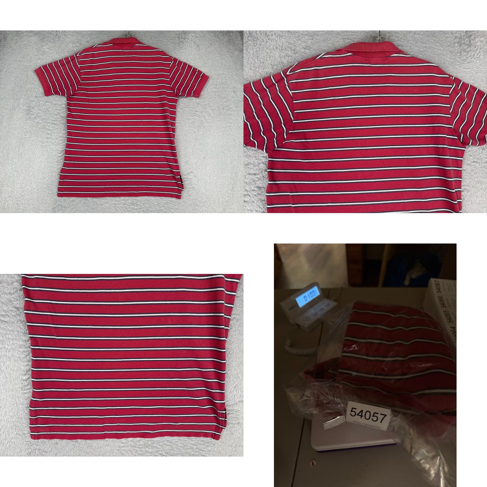 Ralph Lauren VINTAGE Ralph Lauren Polo Shirt Mens M Red Stripe USA Polo Shirt Short Sleeve 100% Cotton Size US M / EU 48-50 / 2 - 9 Thumbnail