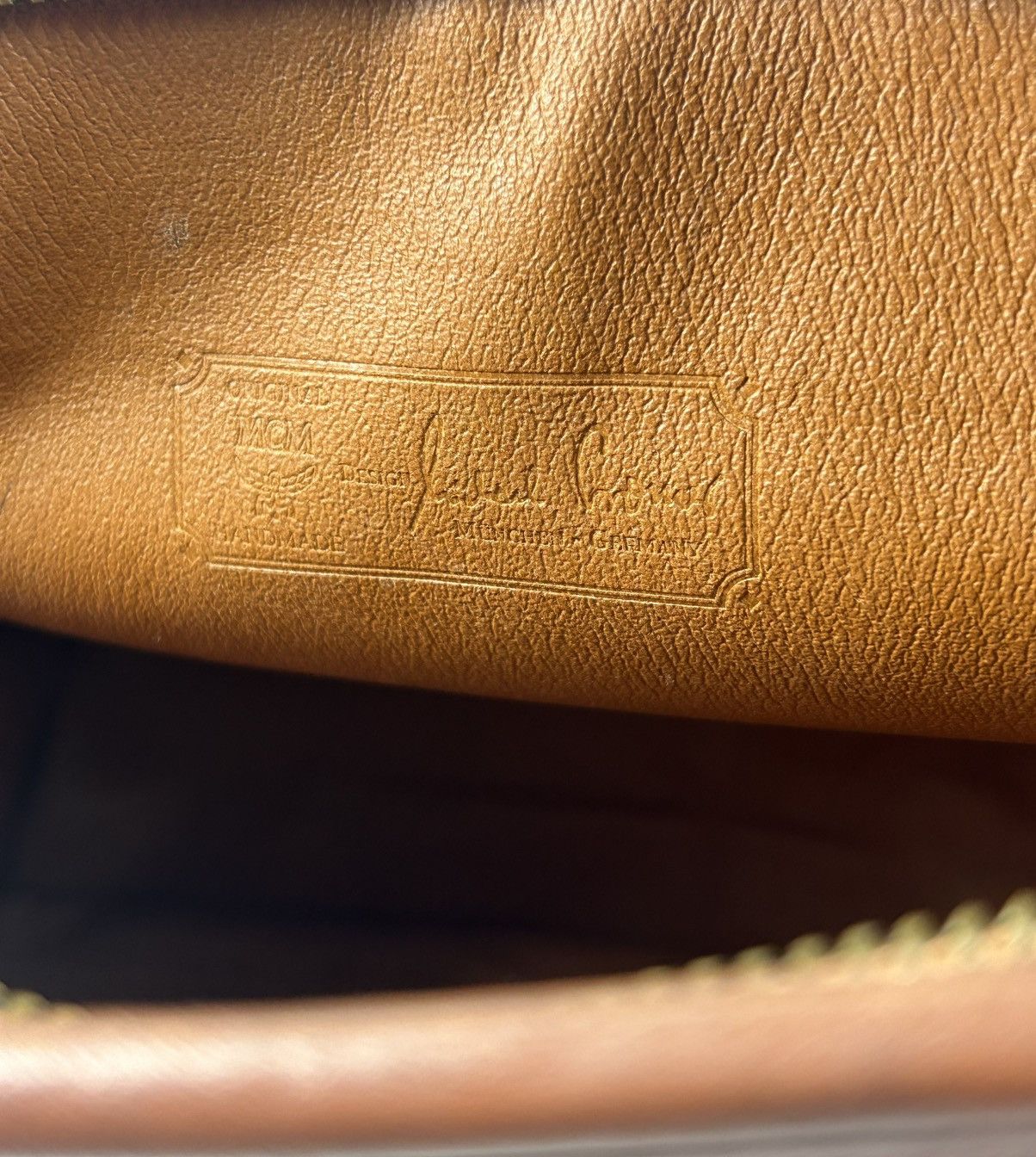 MCM MCM Cognac Leather Clutch Bag Size ONE SIZE - 6 Thumbnail
