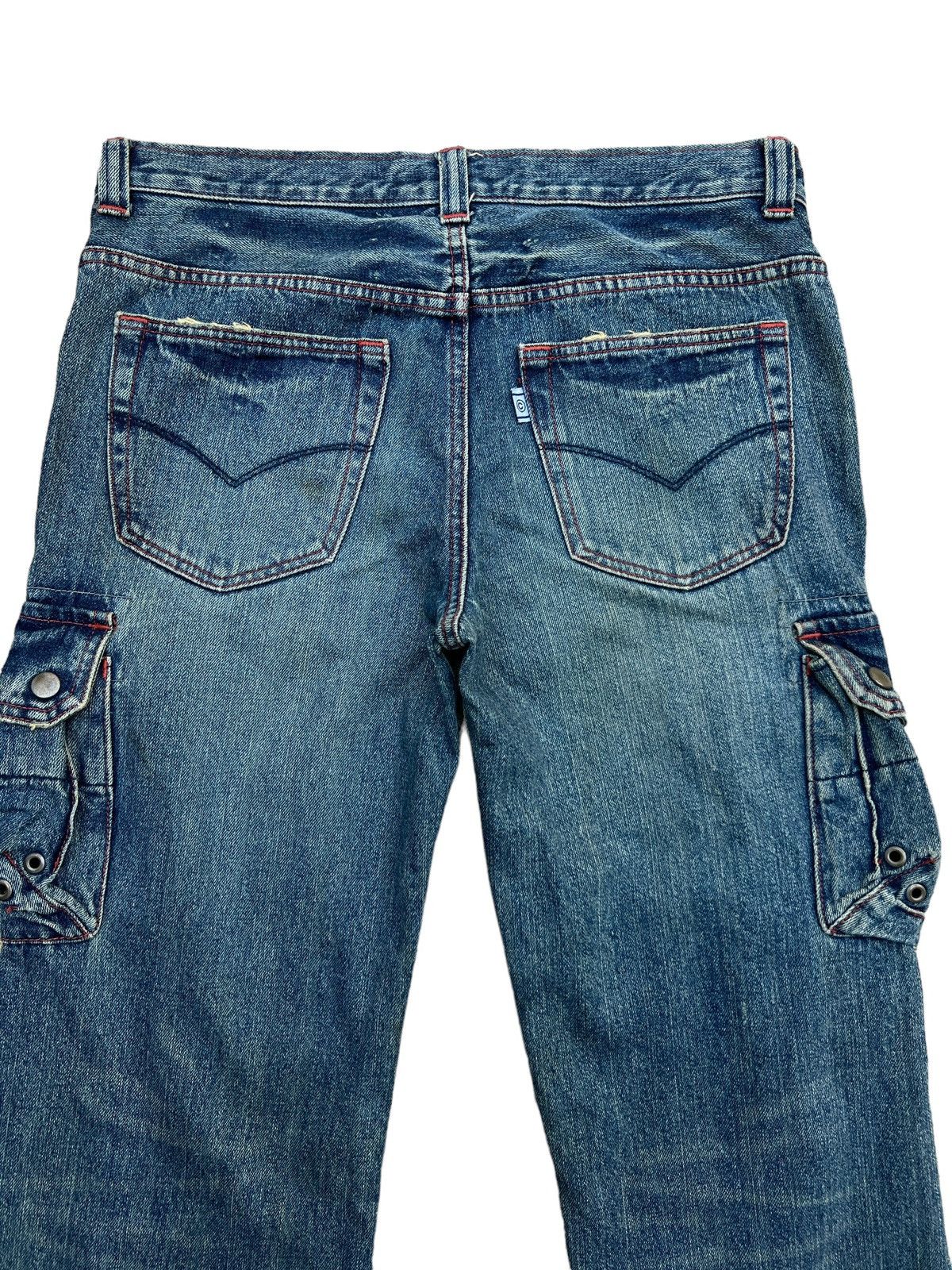 Japanese Brand Cube Sugar Multipocket Parachute Baggy Denim Jeans 33x31 Size US 33 - 5 Thumbnail