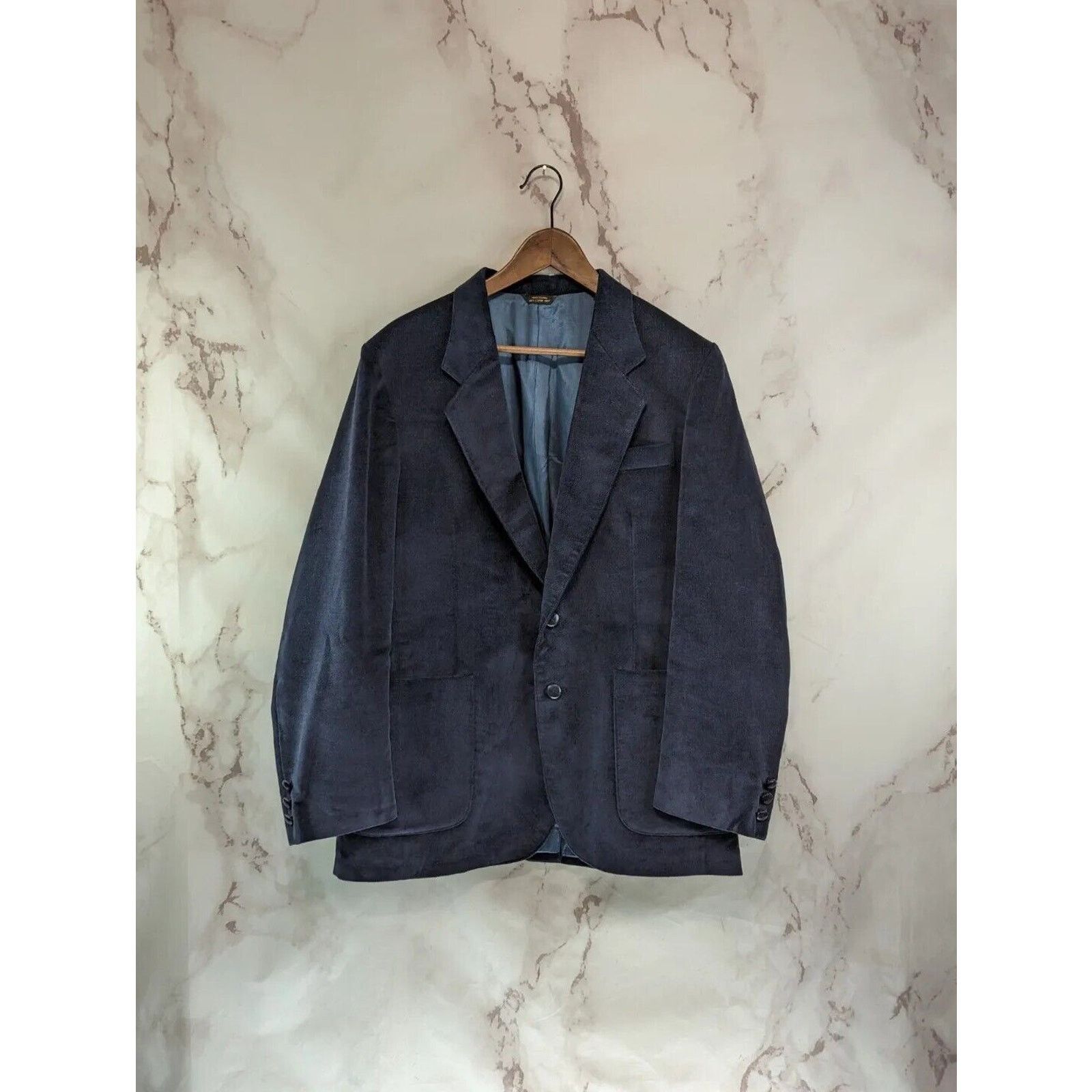 Levi's Vintage Levis Blazer Mens 42R Large Navy Blue Jacket Velvet Size 42R - 1 Thumbnail
