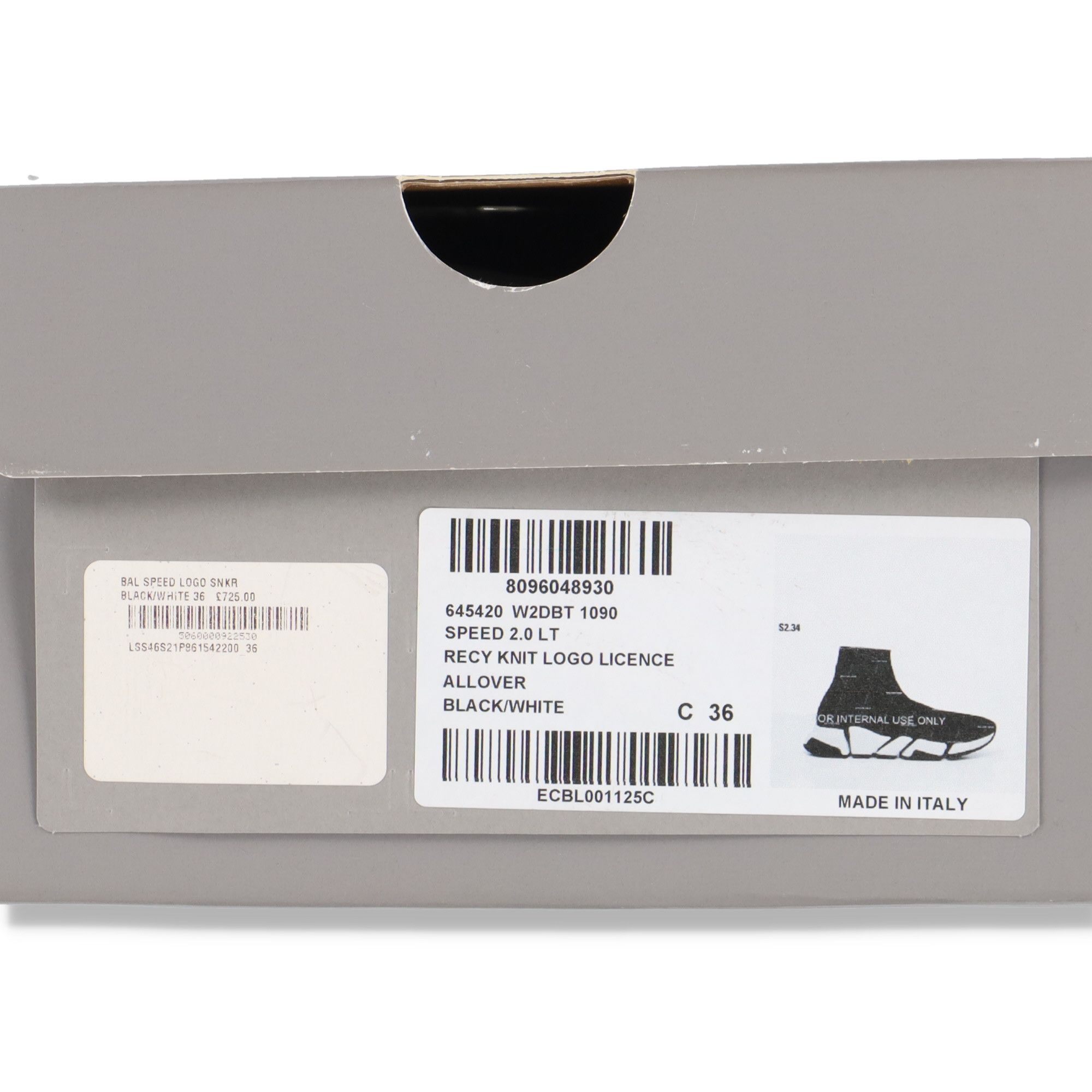 Balenciaga Black Speed 2.0 Allover Logo Trainers Size US 6 / IT 36 - 5 Thumbnail