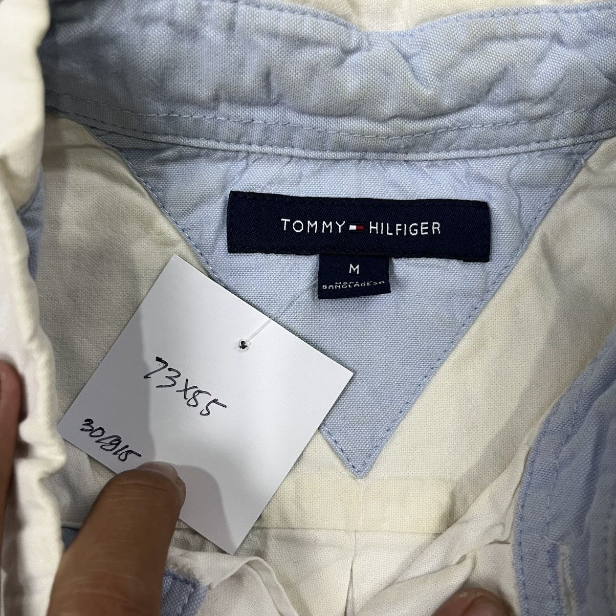 Tommy Hilfiger TOMMY HILFIGER big flag white button up shirt Size US L / EU 52-54 / 3 - 3 Thumbnail