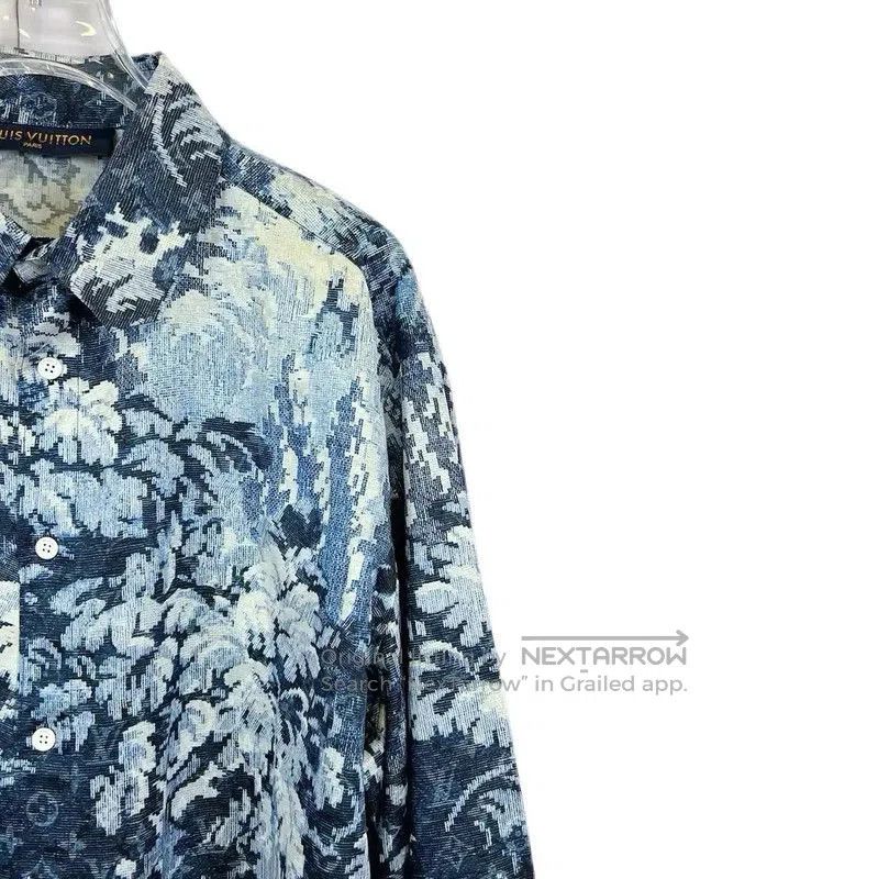 Louis Vuitton Louis Vuitton Blue Cotton Women's Shirt . Size L / US 10 / IT 46 - 3 Thumbnail