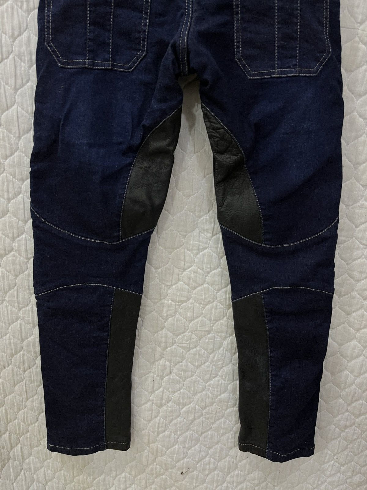 Designer (Xxxx)🔥🔥THE DEGNER CLASSIC KYOTO DENIM LEATHER BIKER PANTS Size US 30 / EU 46 - 10 Thumbnail