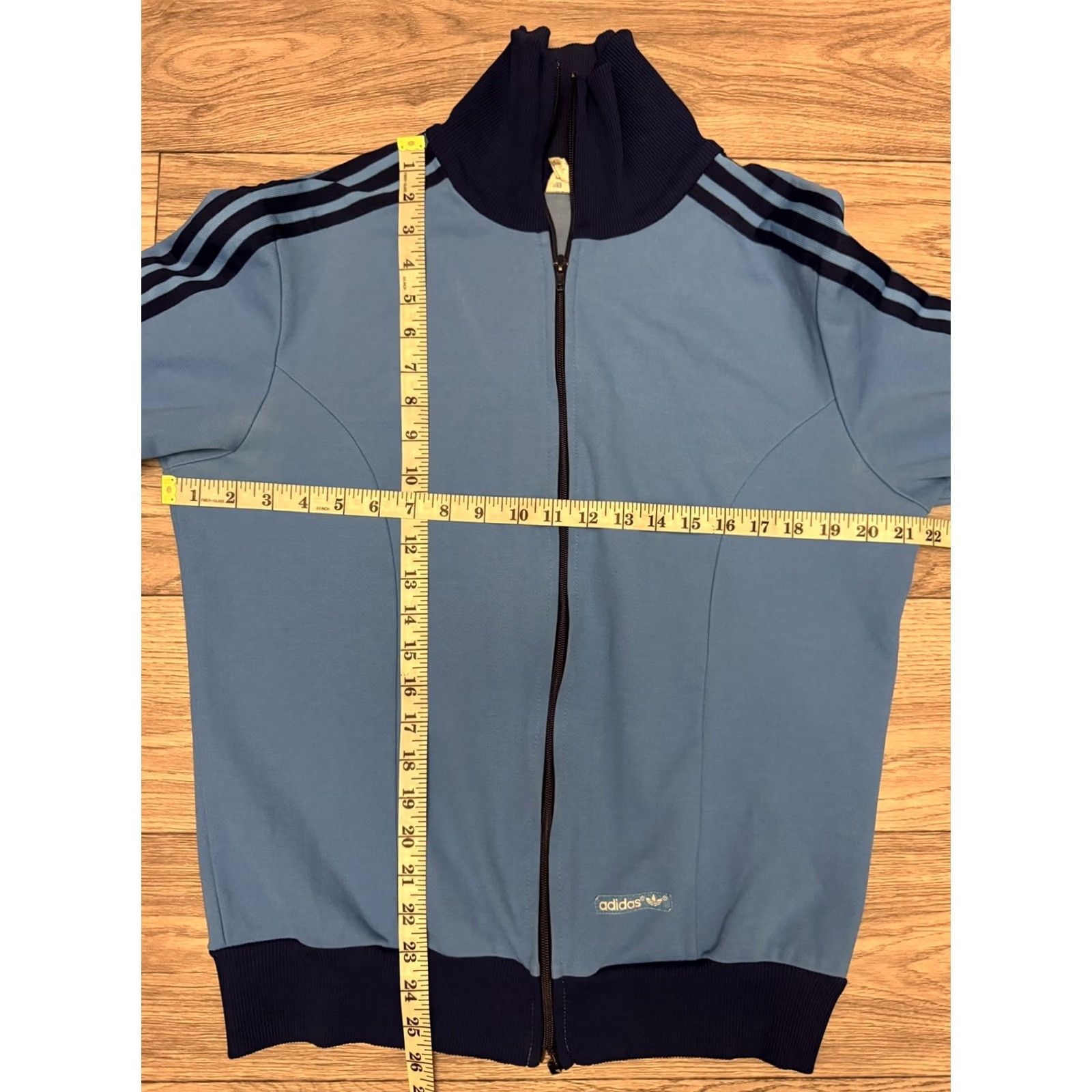 Adidas VINTAGE Adidas Track Jacket Mens 70s 3 Striped Sz 7 Made In West Germany Navy Blue Size US M / EU 48-50 / 2 - 2 Thumbnail