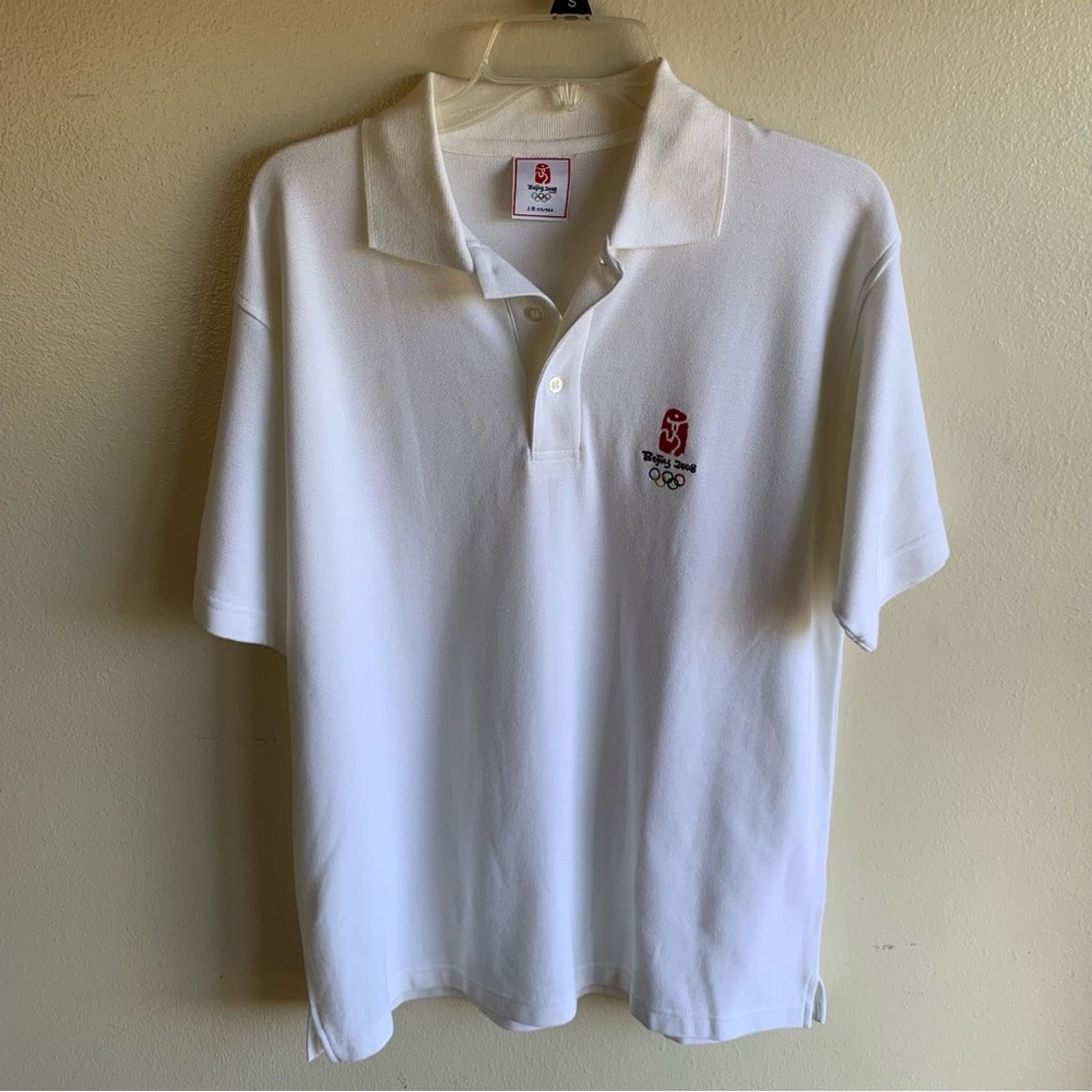 USA Olympics Olympics 2008 Beijing White Polo Shirt Size L Size US L / EU 52-54 / 3 - 9 Thumbnail