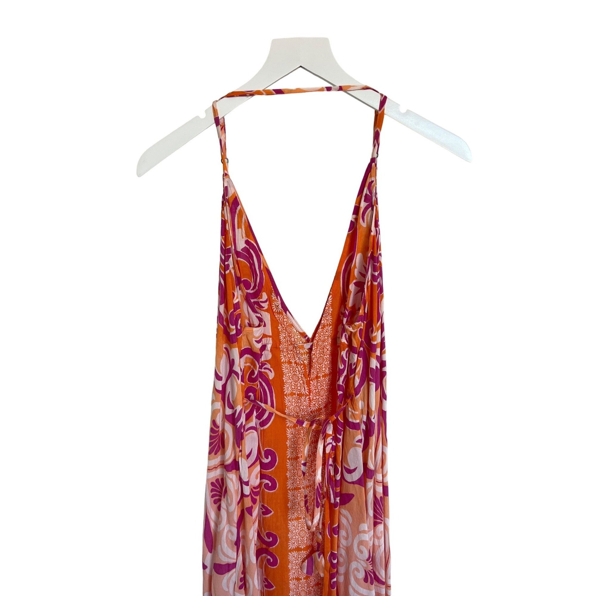 Anthropologie Anthropologie Orange Print Cover-Up Midi Dress Size XS / US 0-2 / IT 36-38 - 6 Thumbnail