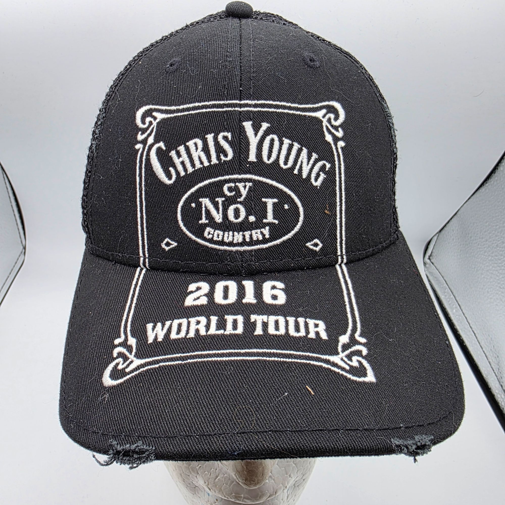 Other Chris Young 2016 World Tour Mesh Trucker Hat Adjustable Blac Size ONE SIZE - 1 Thumbnail