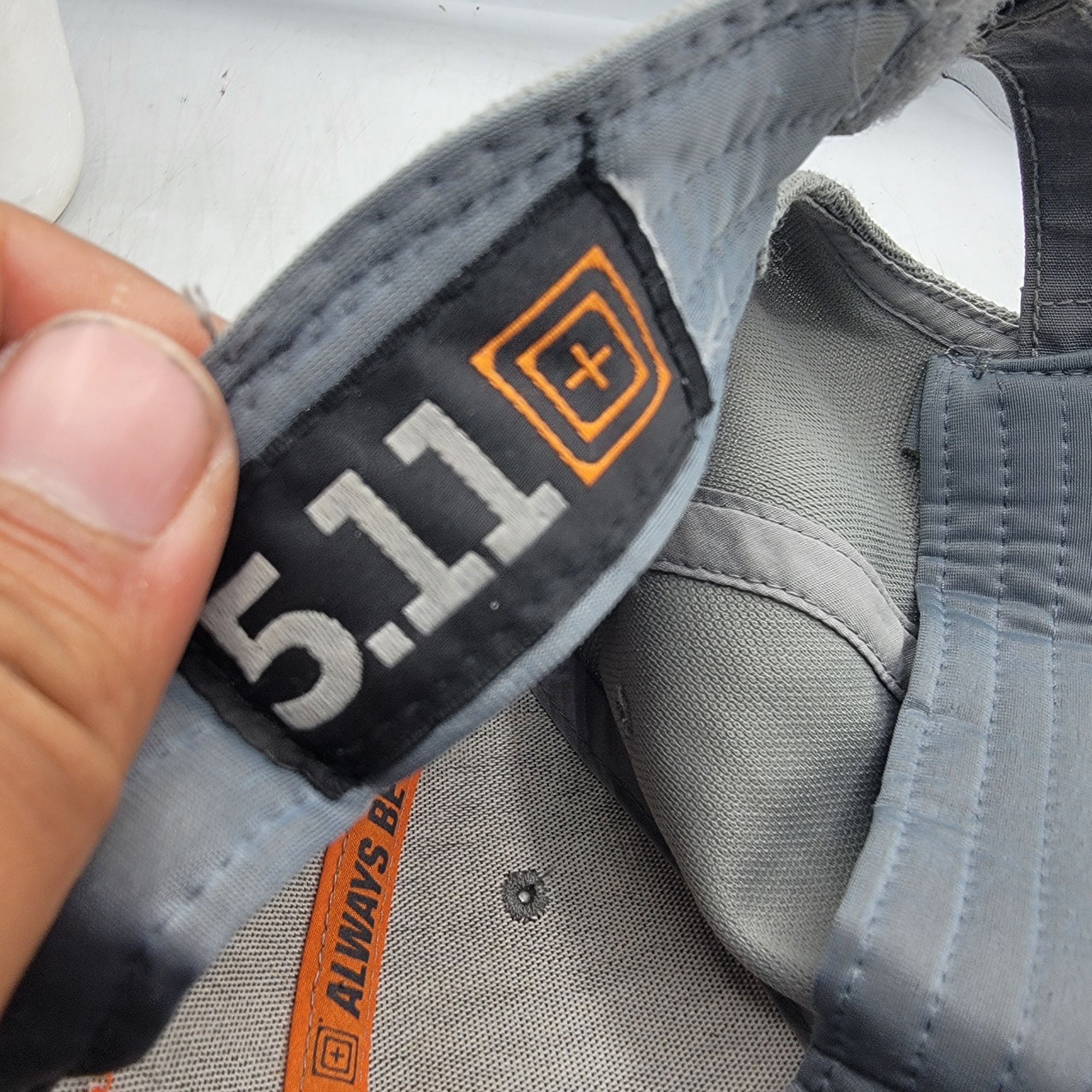 5.11 5.11 Tactical Gray Adjustable Cap With Orange Logo Embroider Size ONE SIZE - 6 Thumbnail