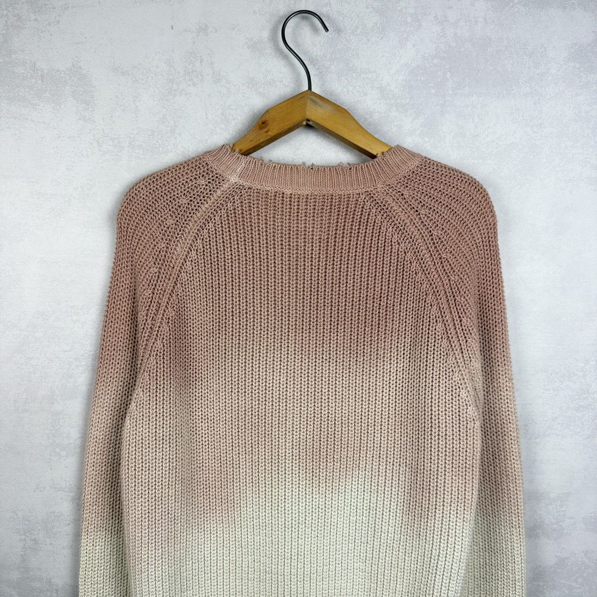 Zadig & Voltaire Zadig&Voltaire Kary Cow Distress Cotton Wool Knit Sweater Size XS / US 0-2 / IT 36-38 - 8 Thumbnail
