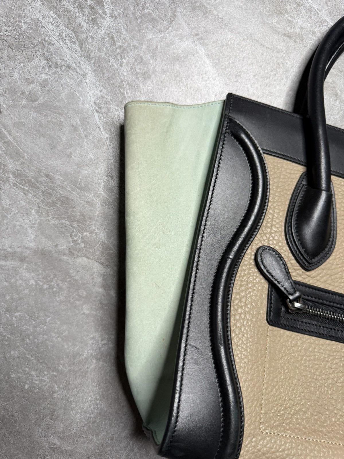 Celine Celine By Phoebe Philo Tricolor Micro Luggage Tote Bag Size ONE SIZE - 4 Thumbnail