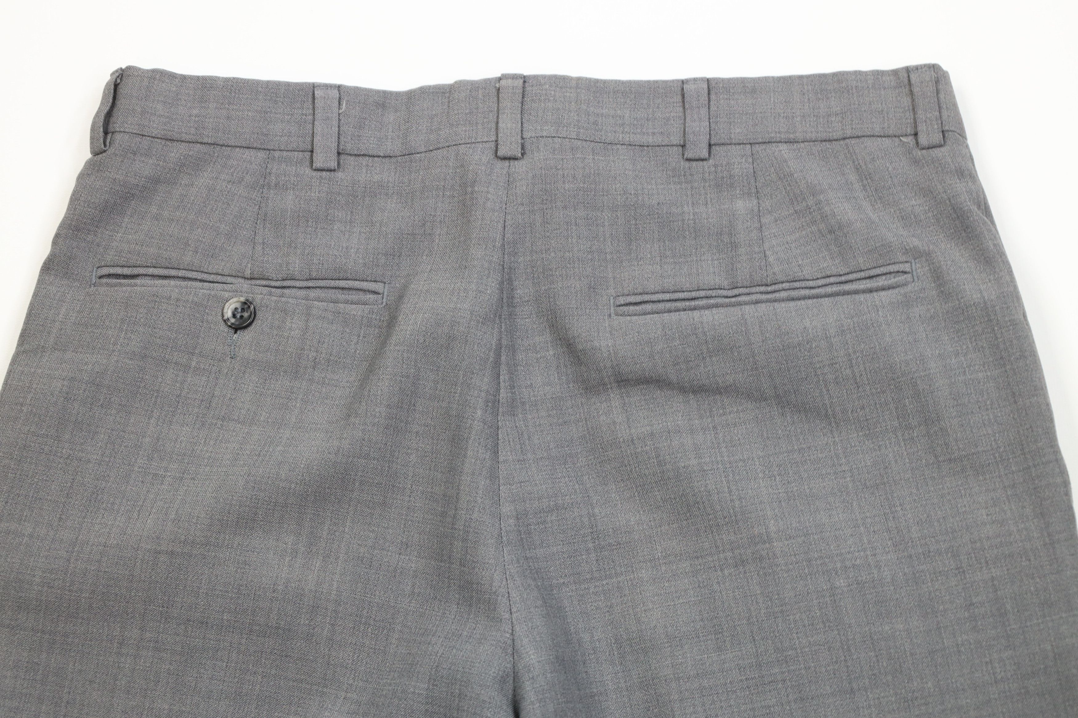 Vintage Vintage 90s Worsted Wool Blend Knit Wide Leg Chino Pants Size US 32 / EU 48 - 11 Thumbnail