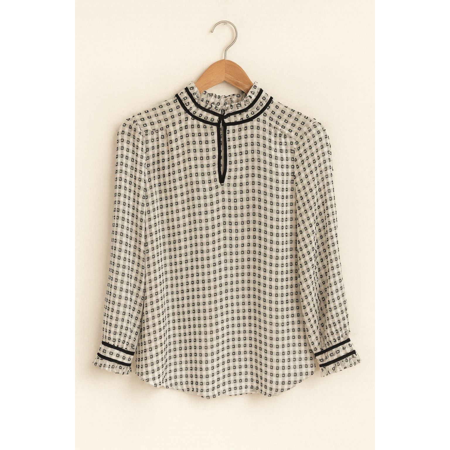 J.Crew J.Crew Petite 00 Sheer Printed Blouse Size XXS / US 00 / IT 34 - 1 Thumbnail