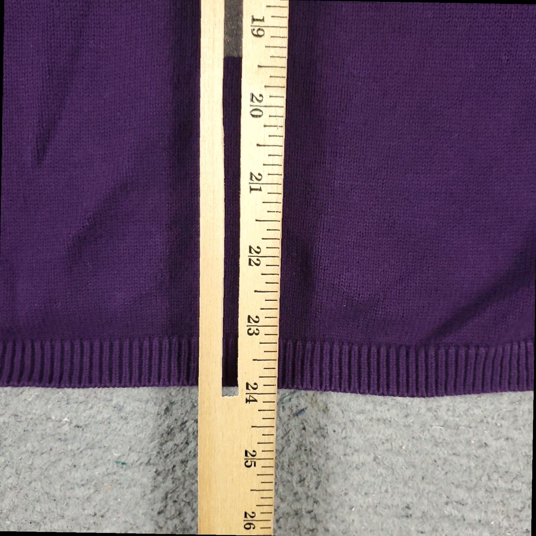 Tommy Hilfiger Tommy Hilfiger Women's Large Purple 1/4 Zip Crew Neck Sweater Pullover Cotton Blend Long Sleeve Size L / US 10 / IT 46 - 6 Thumbnail