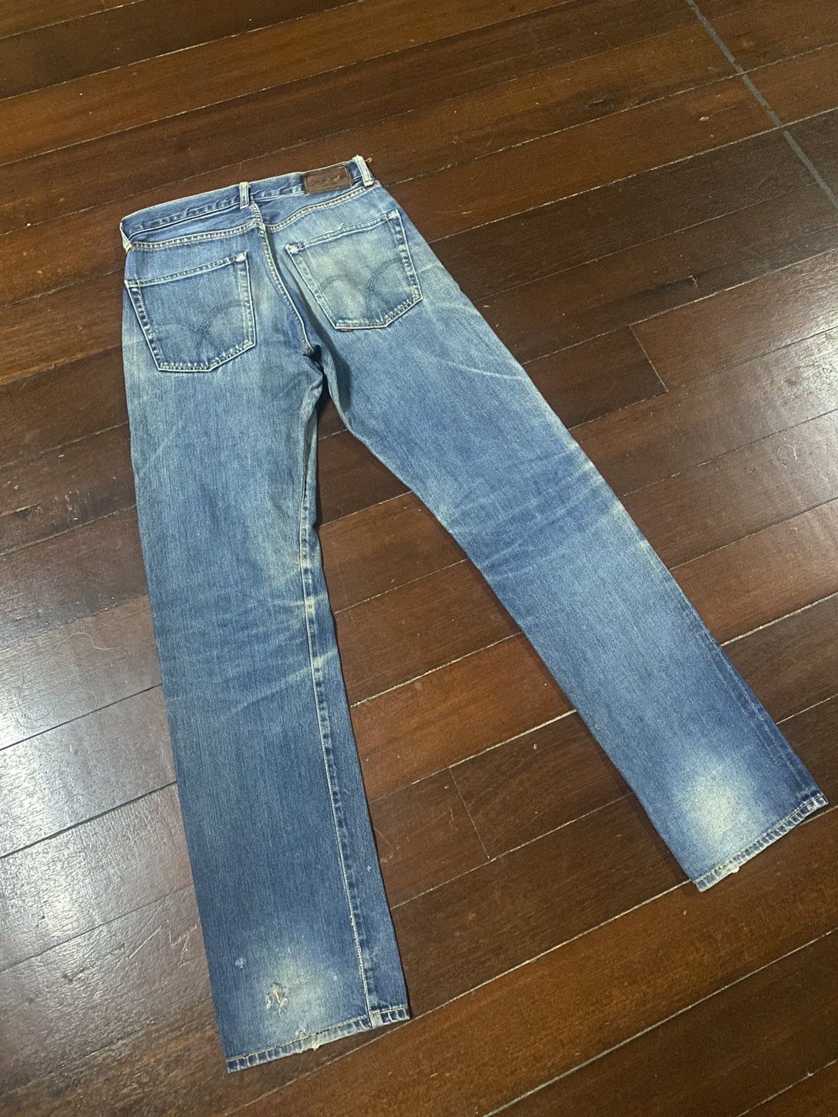 Burgus Plus Vintage Burgus Plus Hinoya Co Distressed mud wash Selvedge Size US 30 / EU 46 - 11 Thumbnail