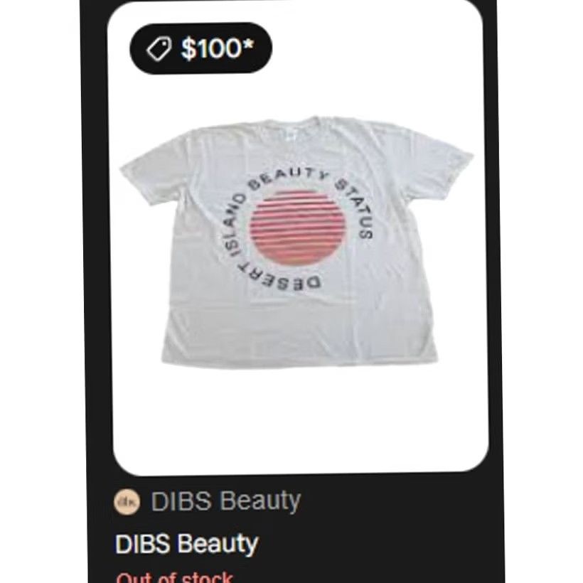 Vintage Dibs Beauty T Shirt Women's One Size Gradiant Made in USA New 00 MSRP Size ONE SIZE - 2 Thumbnail