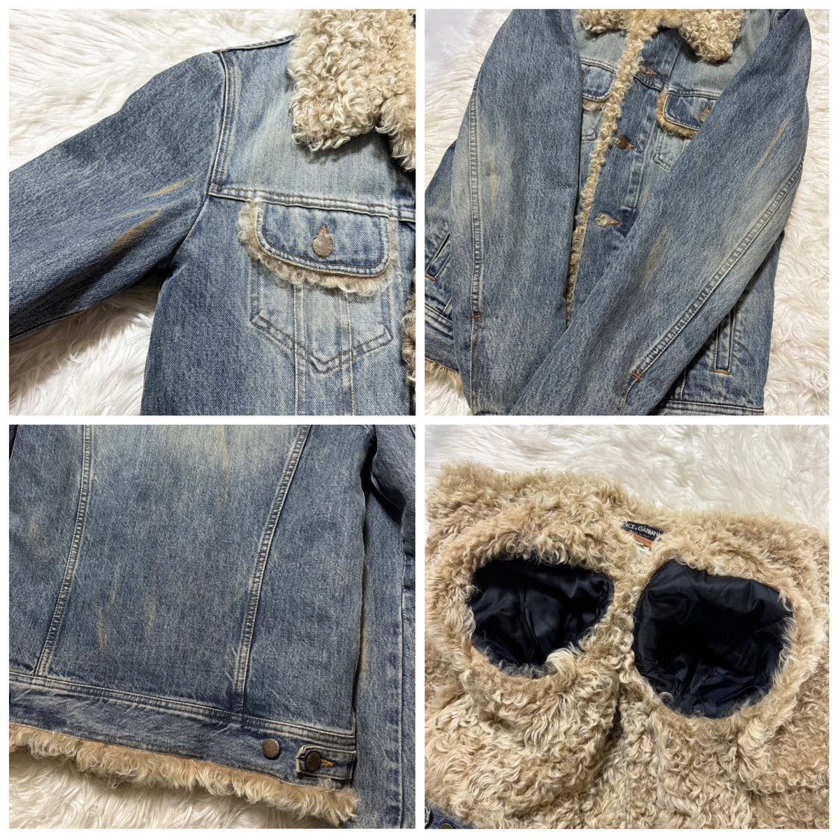 Dolce & Gabbana Dolce & Gabbana fur-lined denim blouson jacket Size US S / EU 44-46 / 1 - 4 Thumbnail