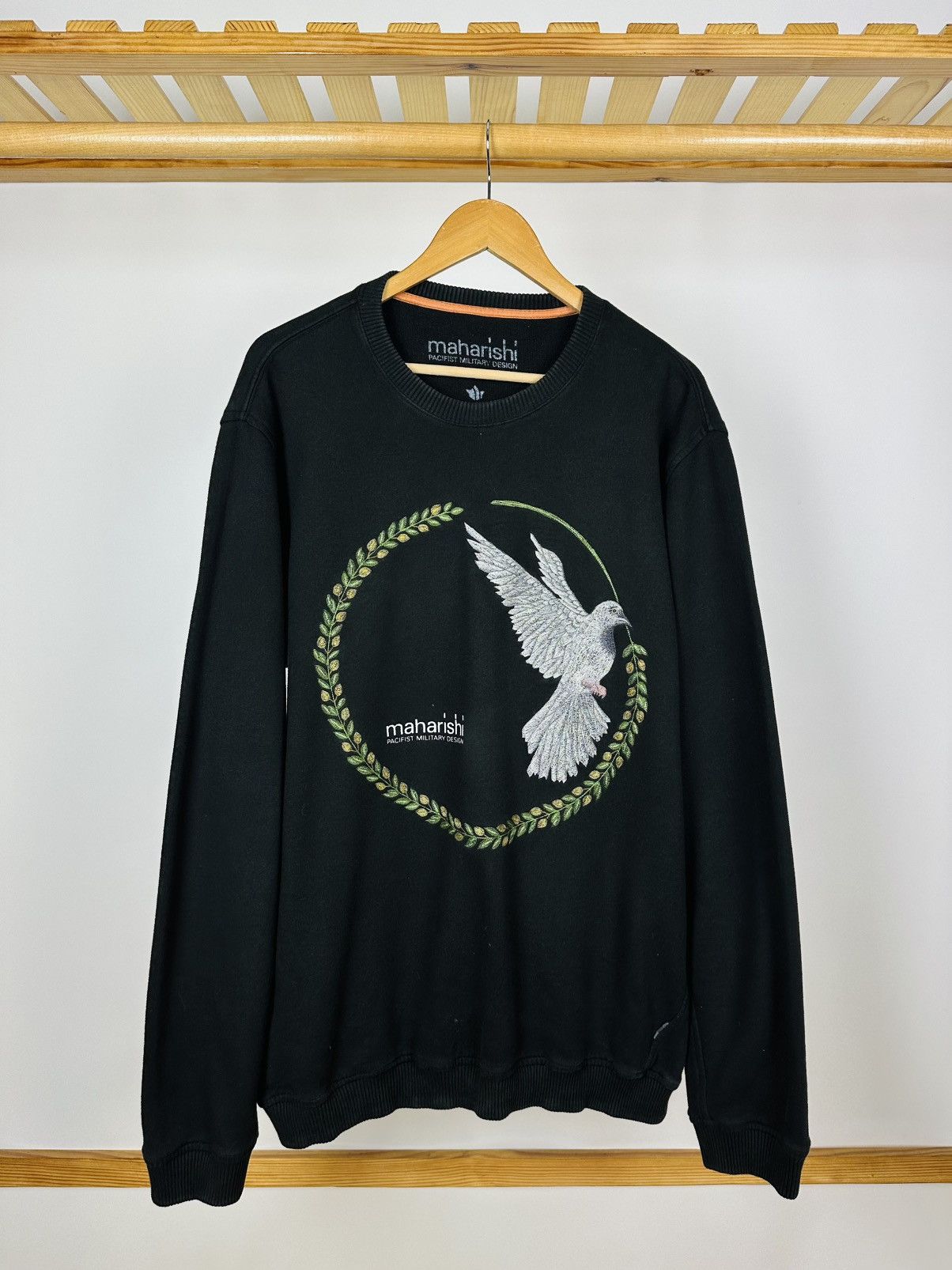 Maharishi Crewneck Sweatshirt Dove Print Military Design