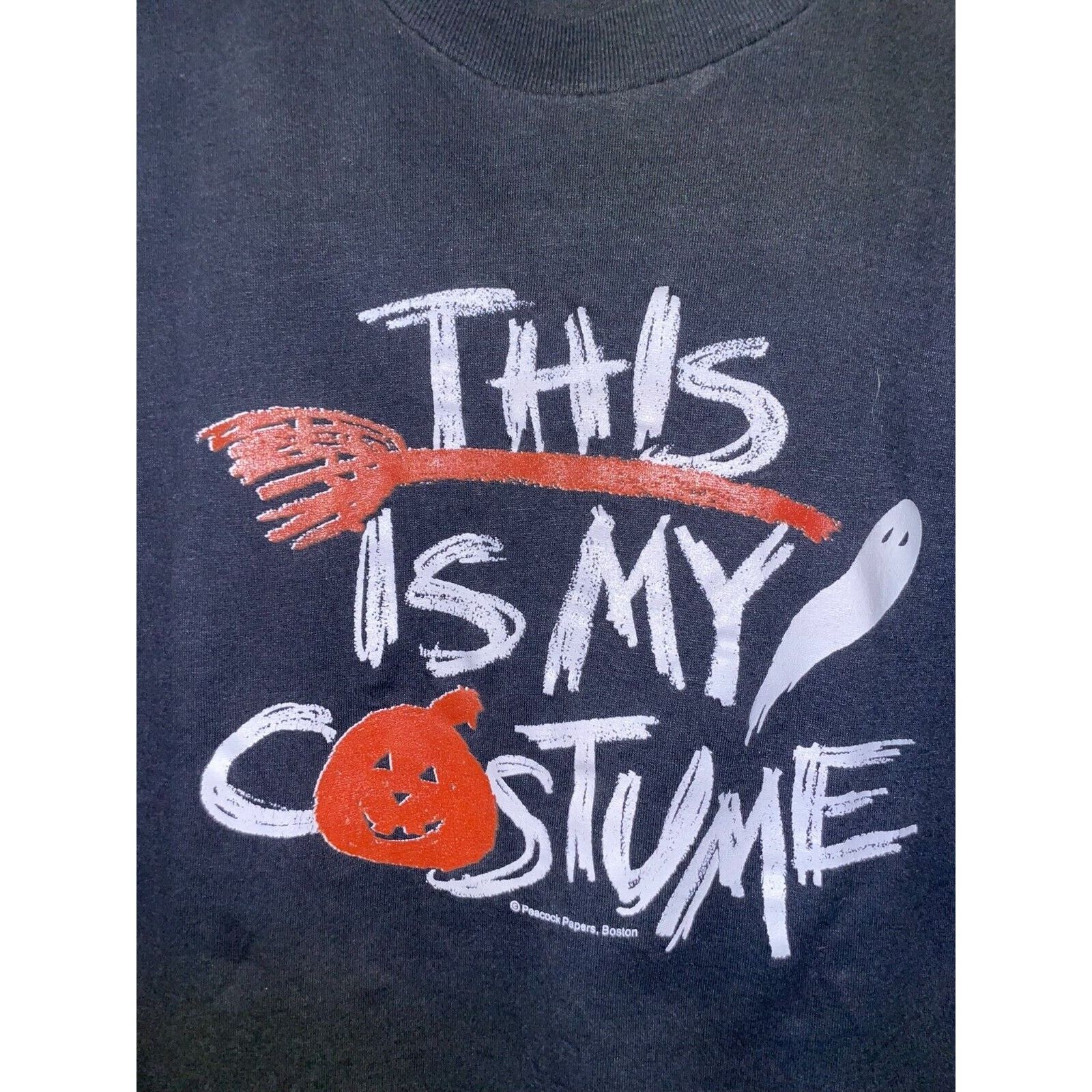 Vintage Vintage Halloween Shirt This Is My Costume Graphic Tee 90s X Size US XL / EU 56 / 4 - 3 Thumbnail