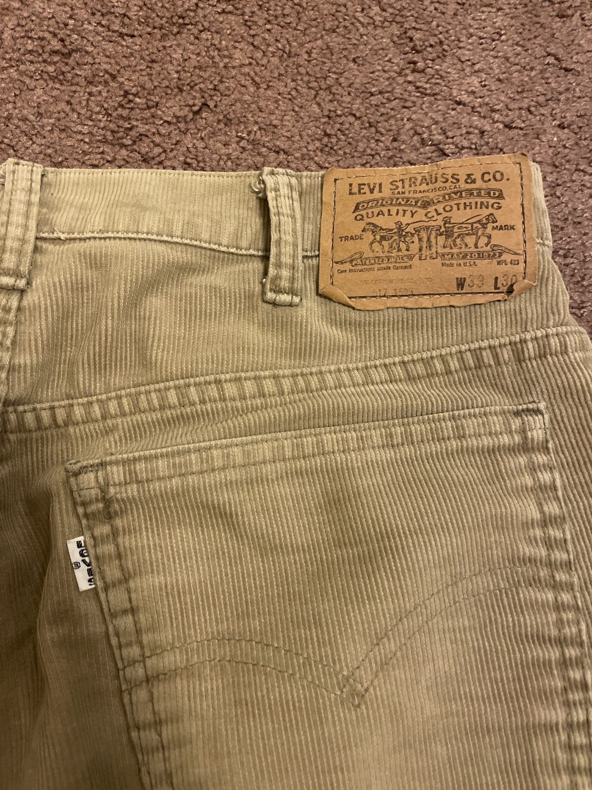 Levi's Vintage 80s Levi’s Corduroy Jeans Flared Bootcut Size US 32 / EU 48 - 3 Thumbnail
