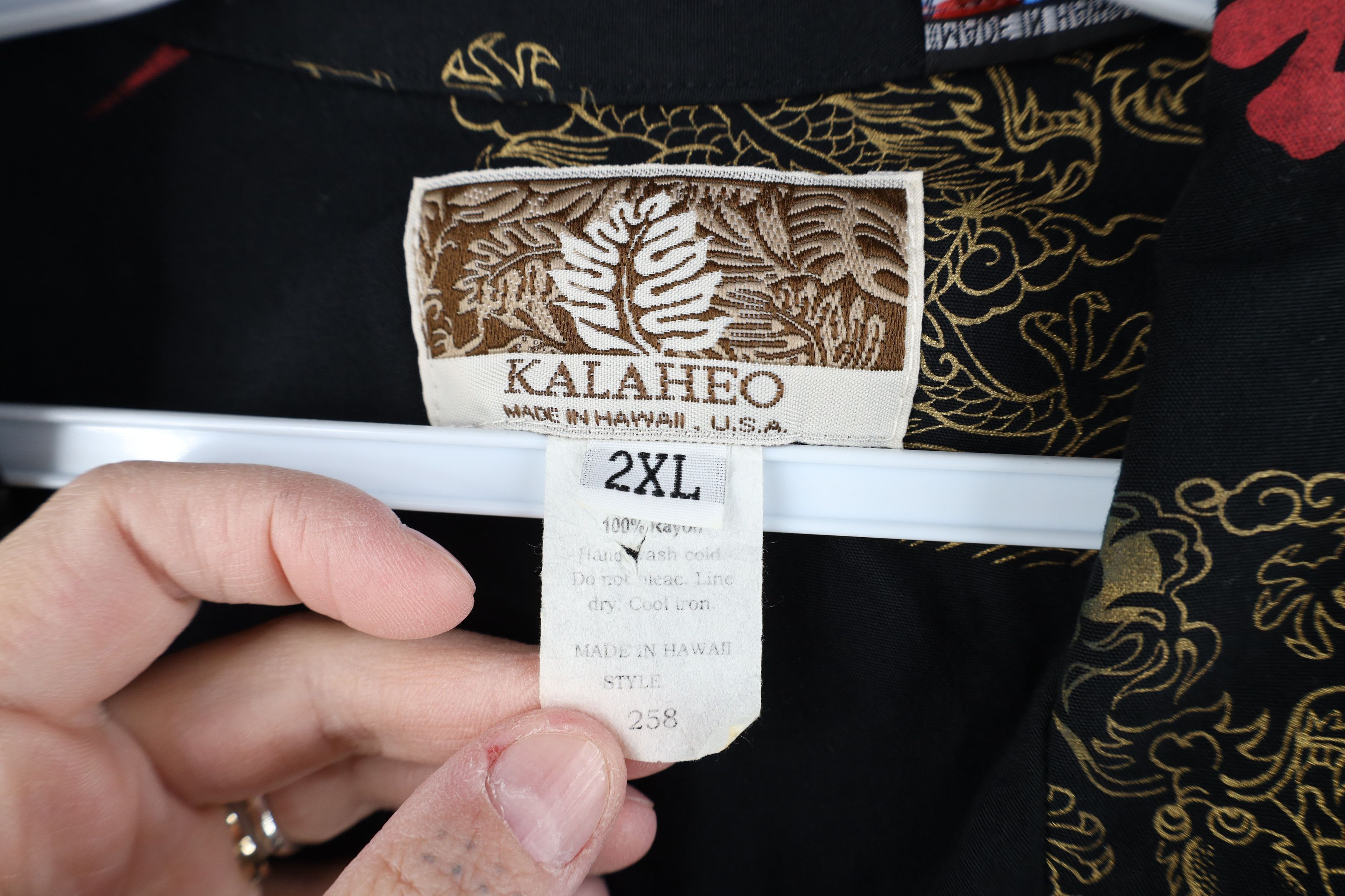 Vintage Vintage 90s Streetwear Dragon Hawaiian Button Shirt USA Size US XXL / EU 58 / 5 - 9 Thumbnail