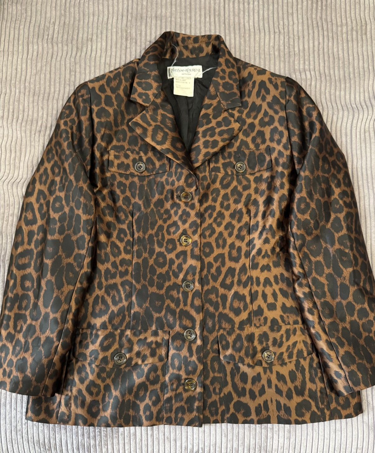 Yves Saint Laurent Vintage Yves Saint Laurent Variation Leopard Skin Jacket Size XL / US 12-14 / IT 48-50 - 1 Thumbnail